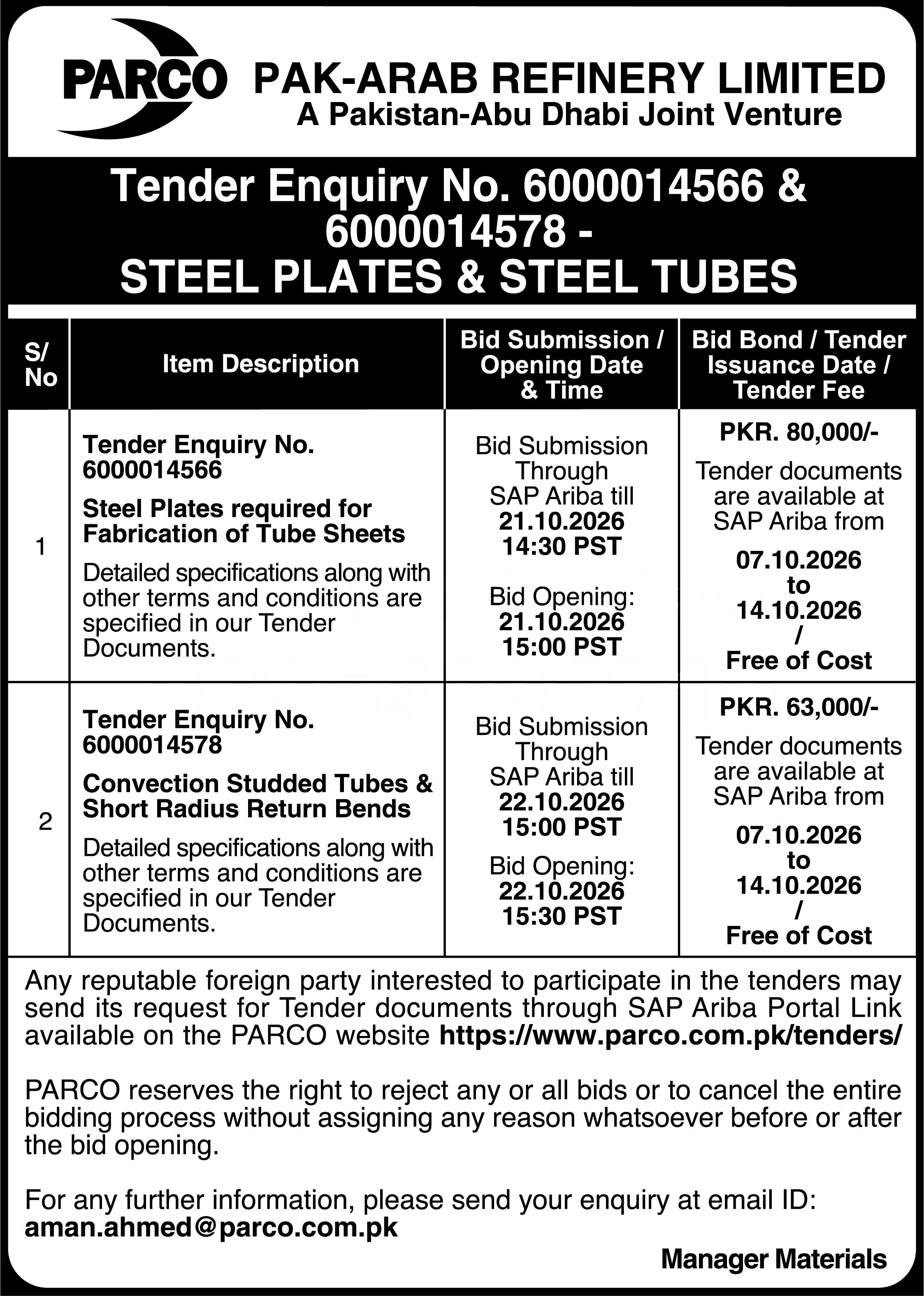 Tender Document