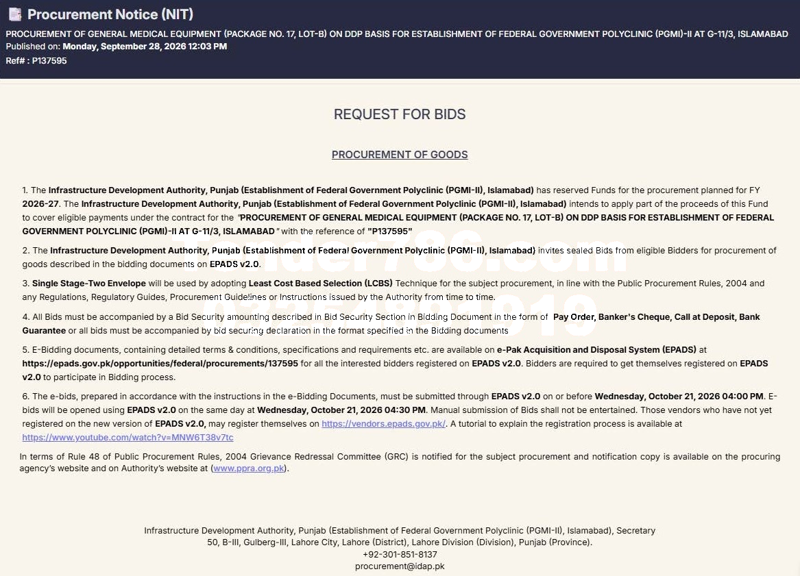 Tender Document
