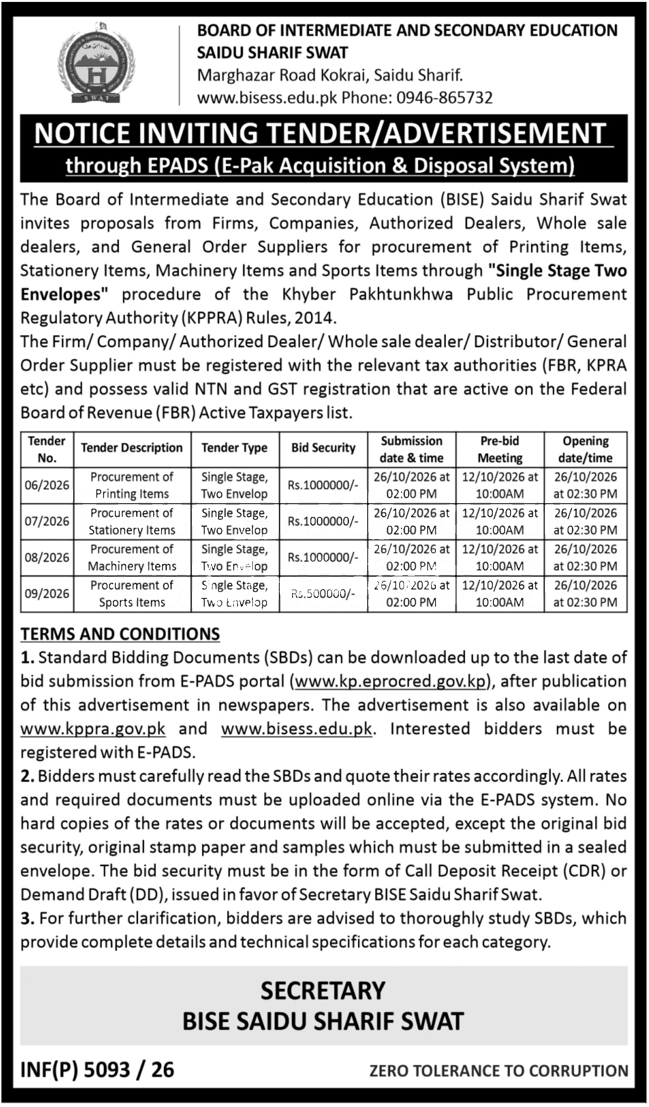 Tender Document