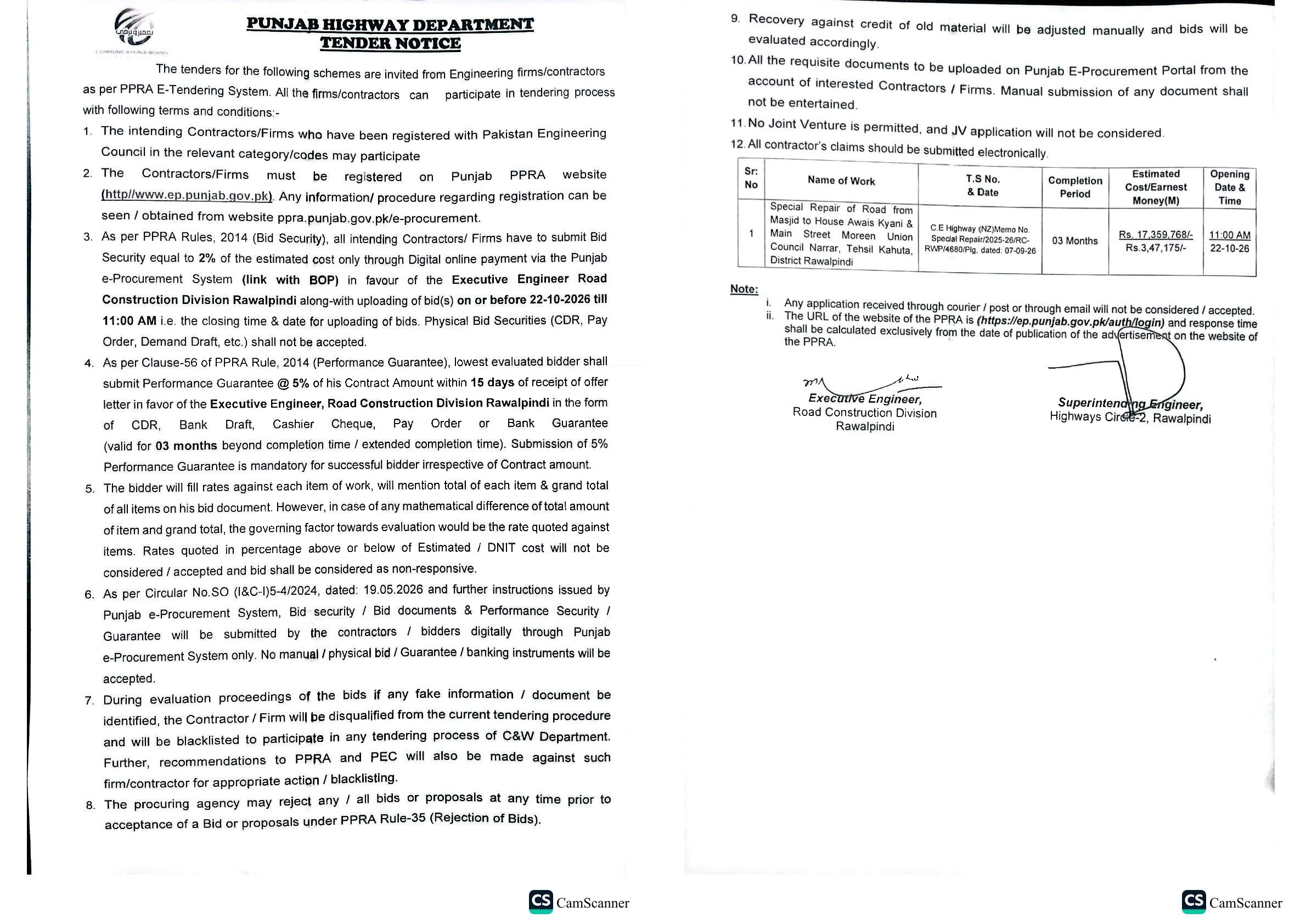 Tender Document