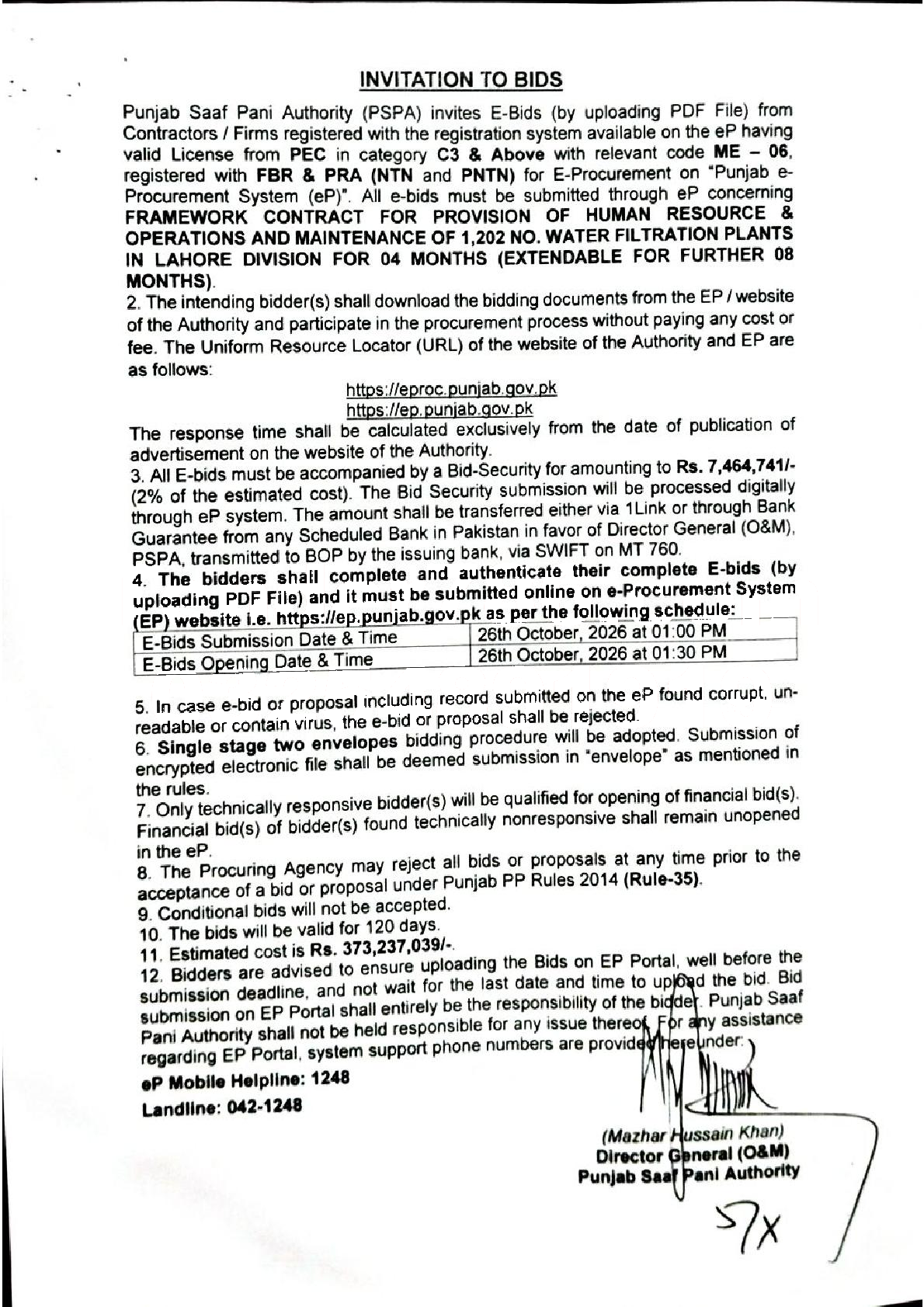 Tender Document
