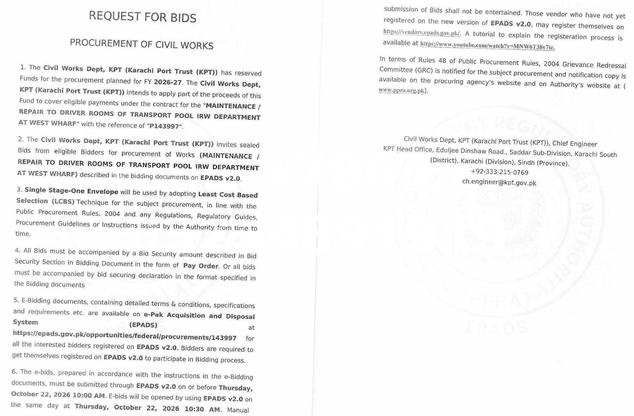 Tender Document