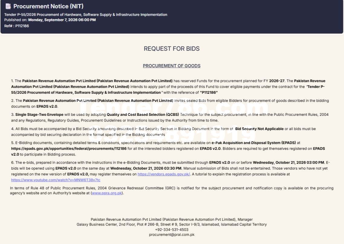 Tender Document