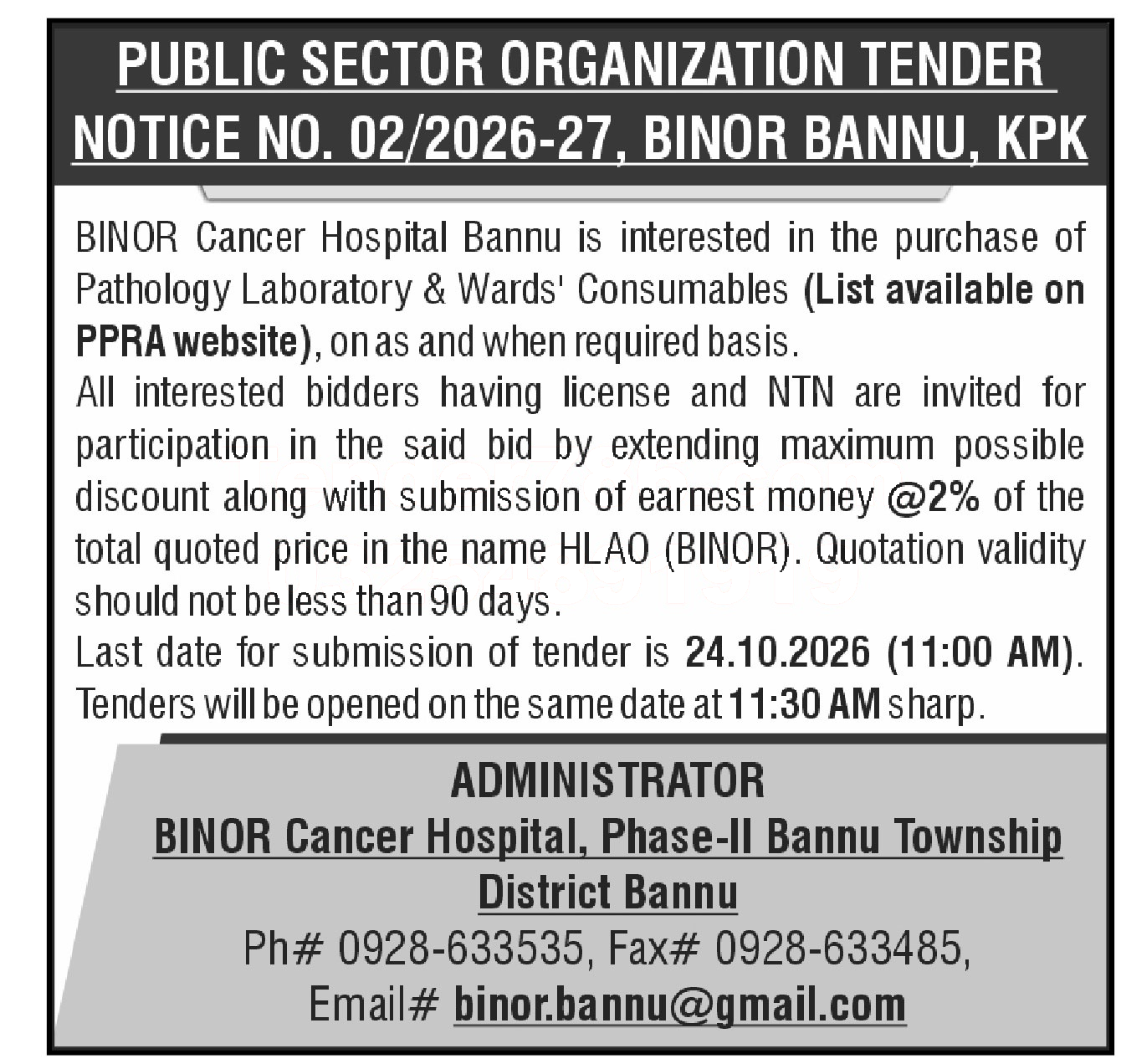 Tender Document