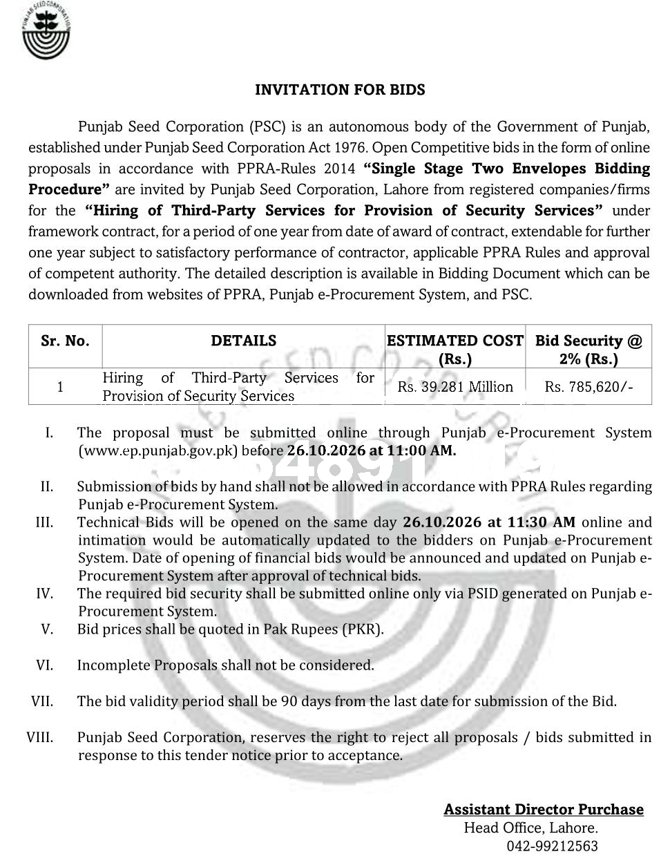 Tender Document