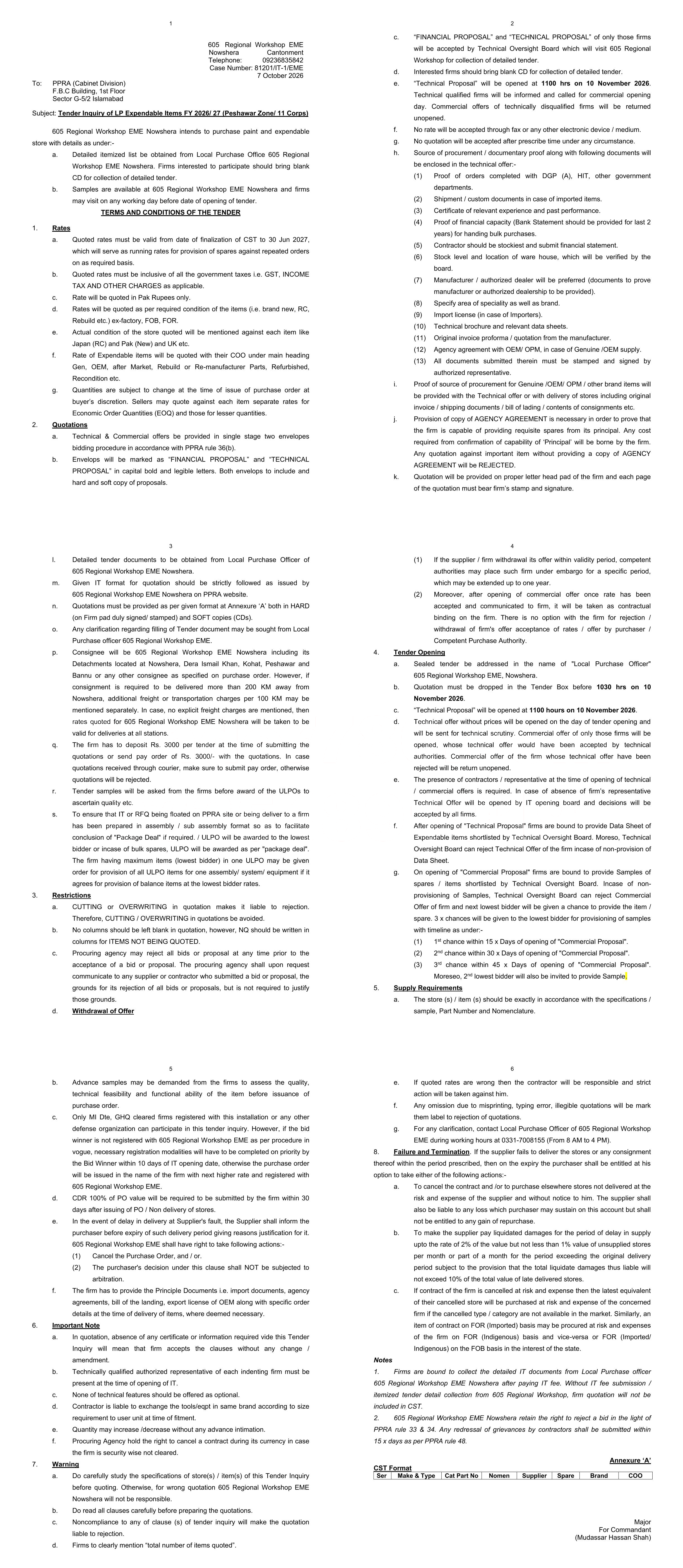 Tender Document