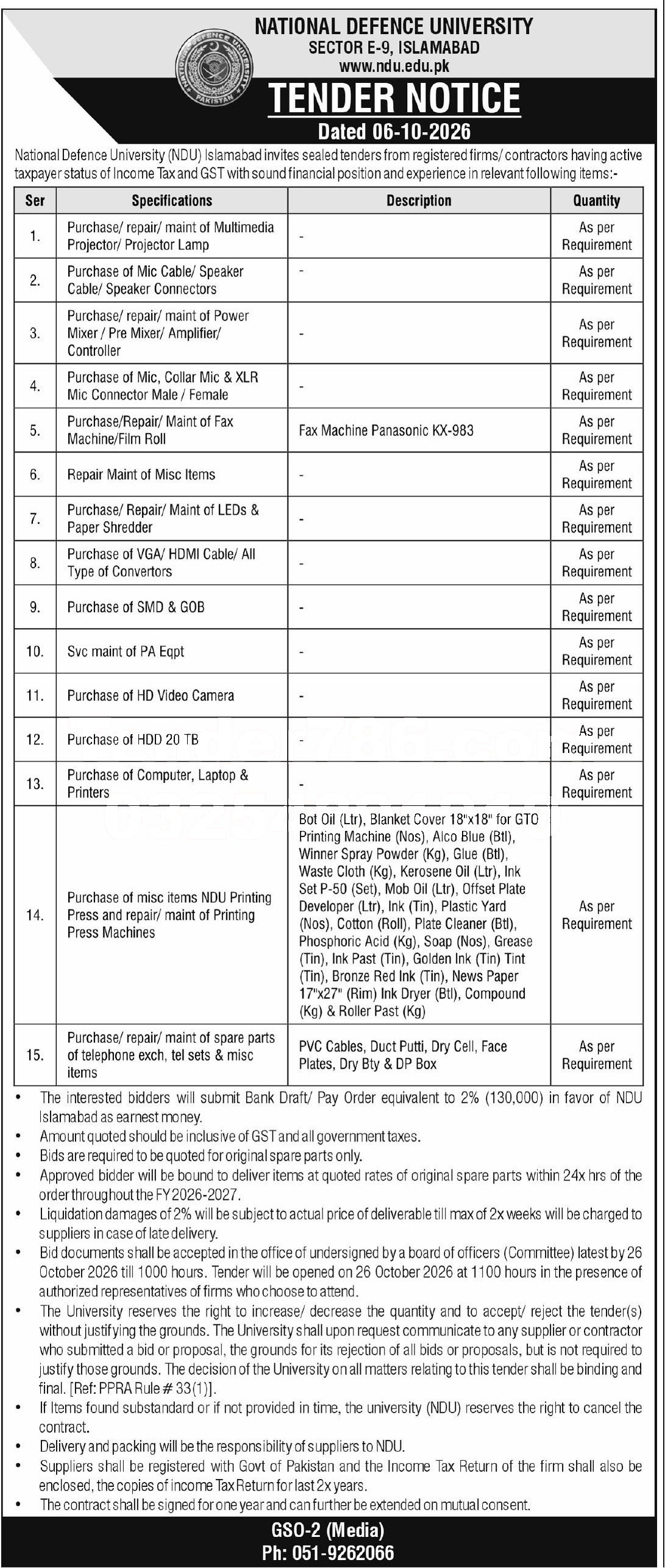 Tender Document