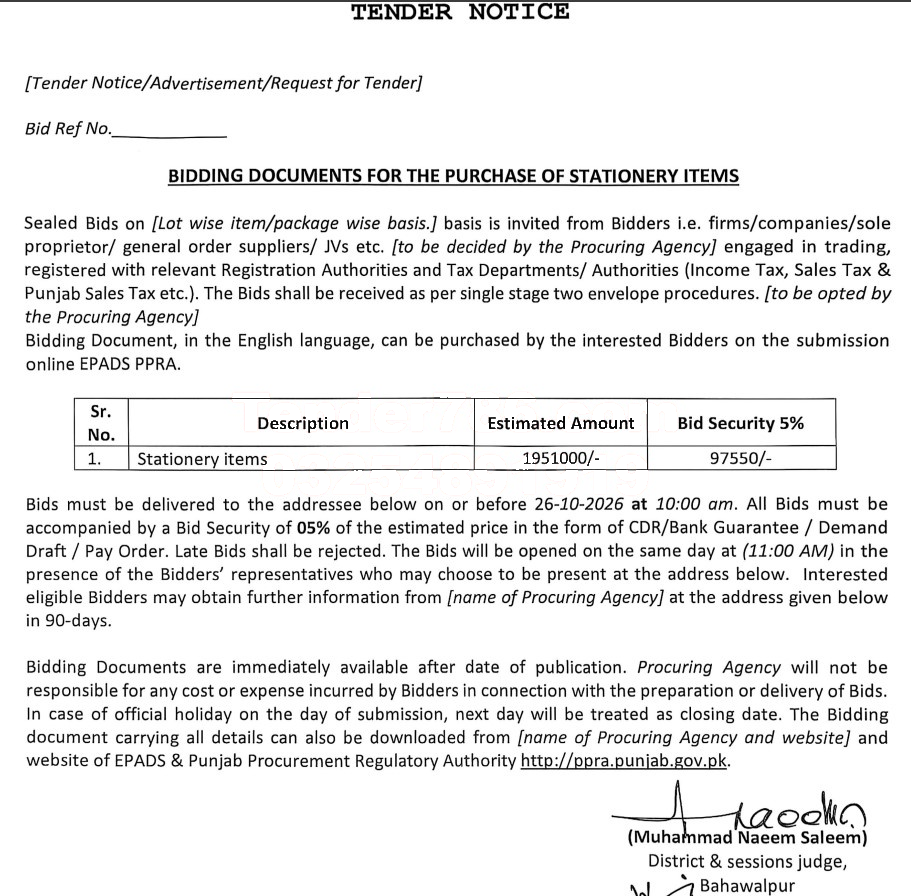 Tender Document