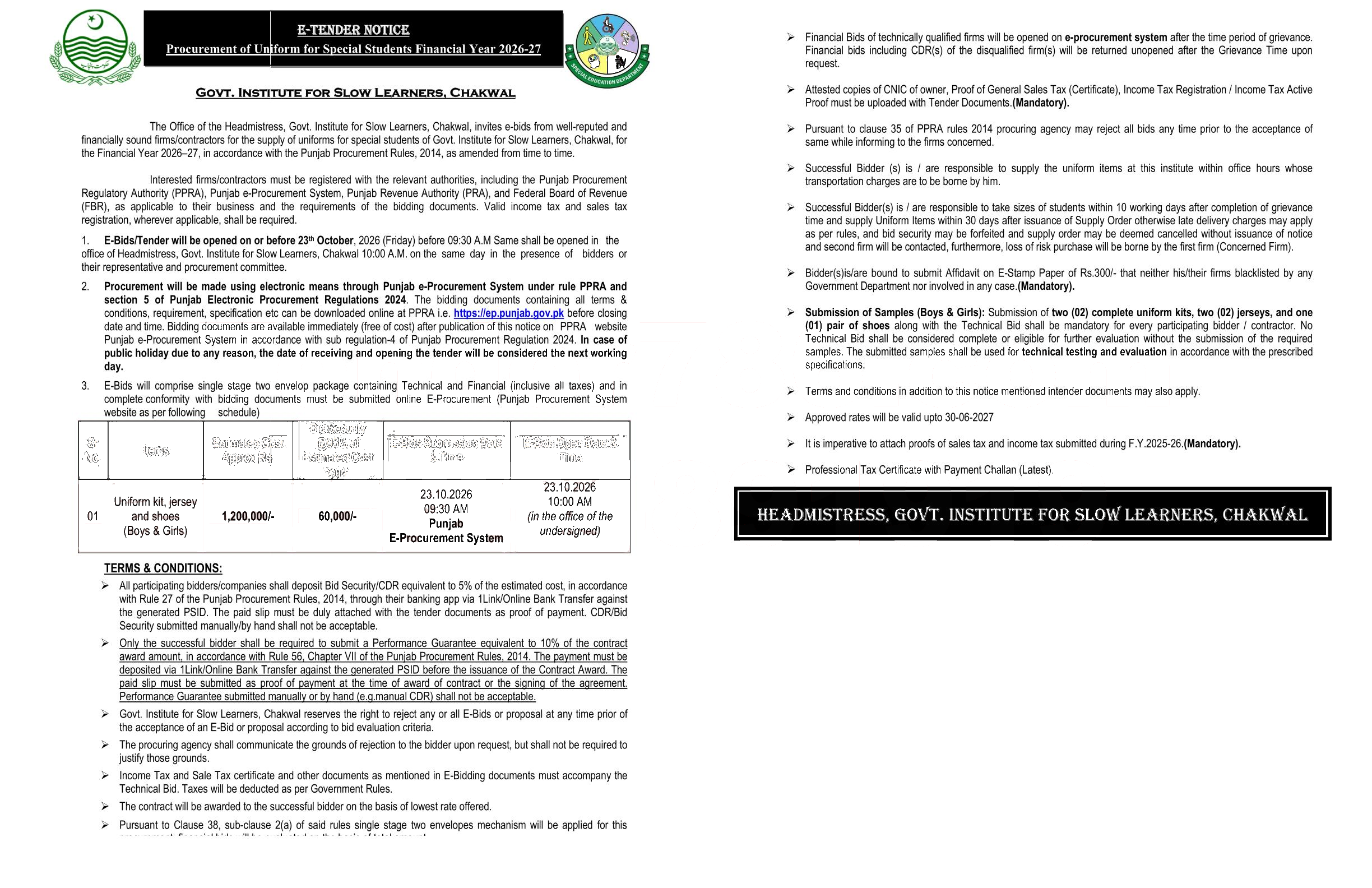 Tender Document