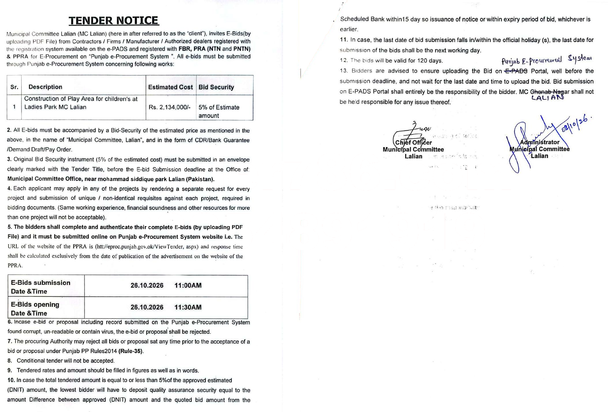 Tender Document