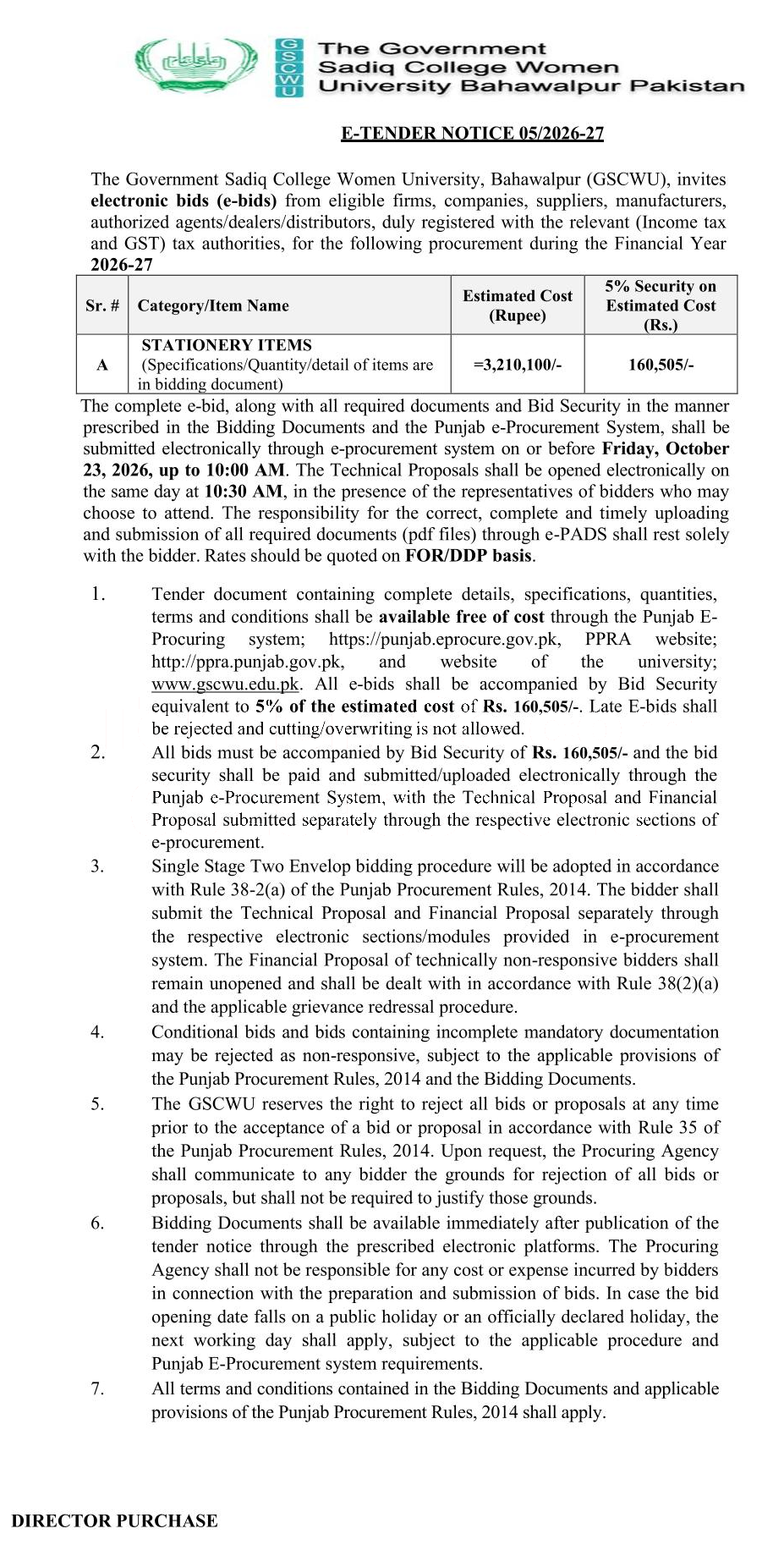 Tender Document
