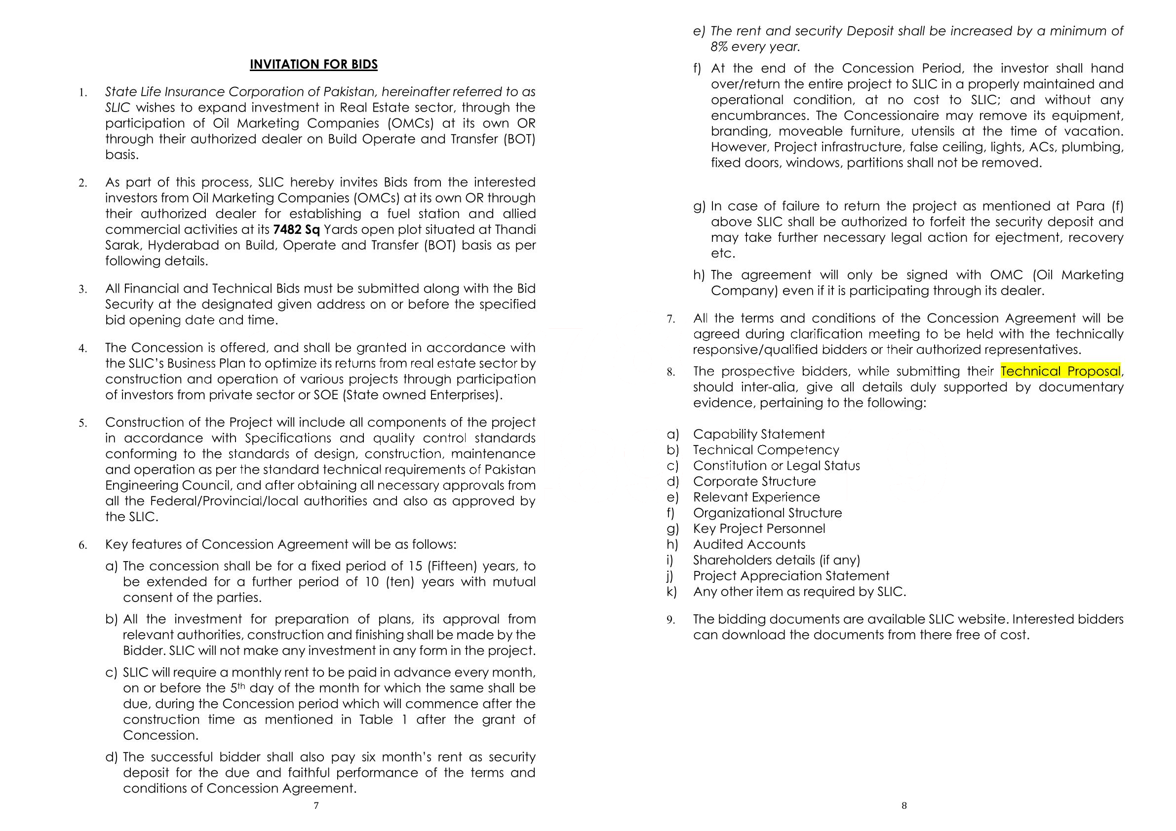 Tender Document