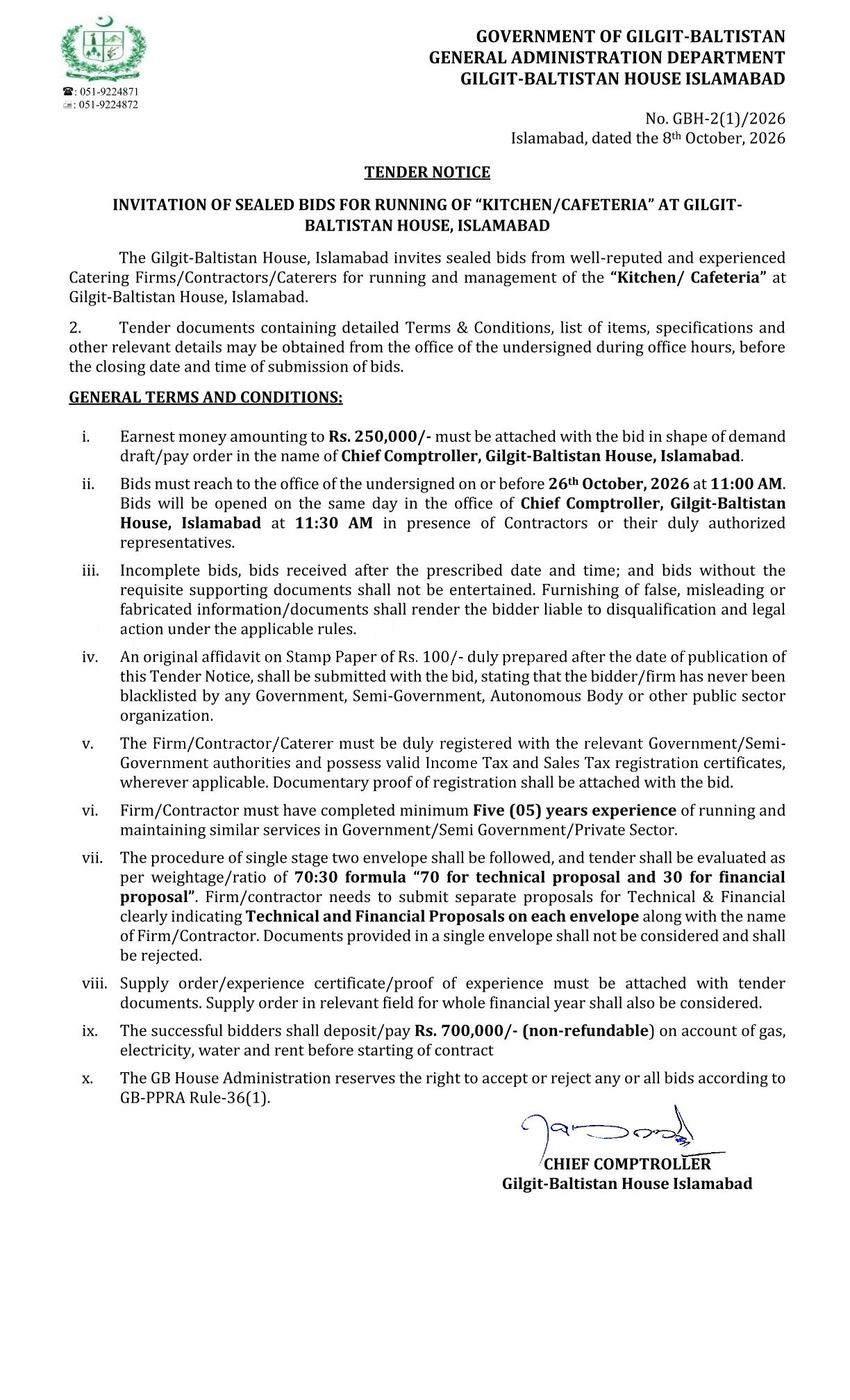 Tender Document