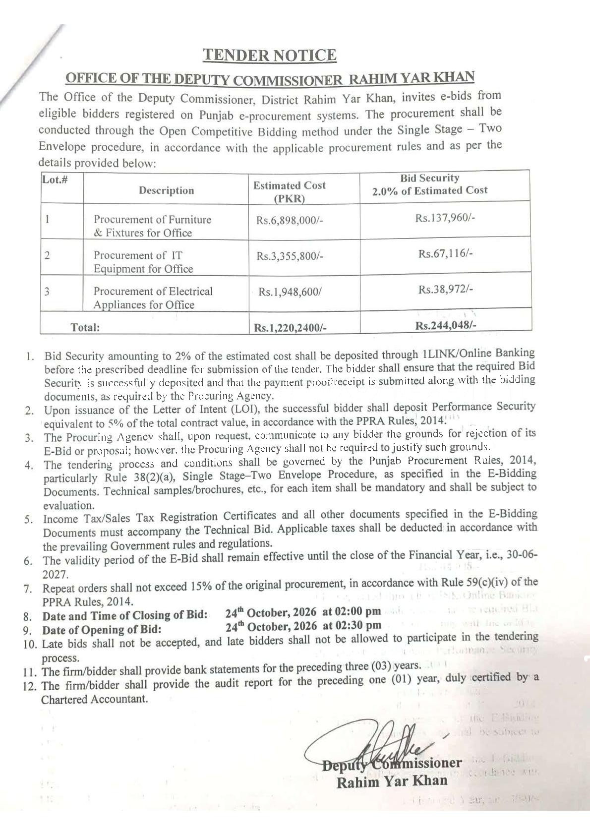 Tender Document