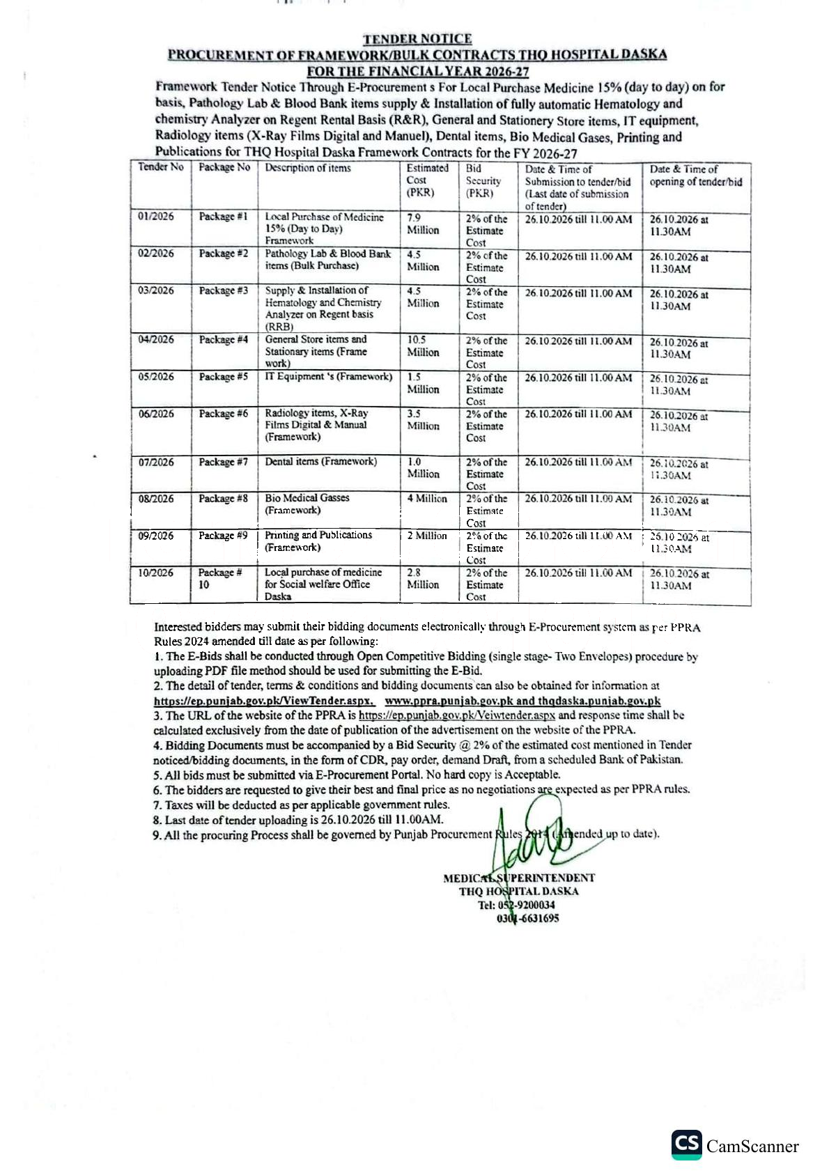 Tender Document