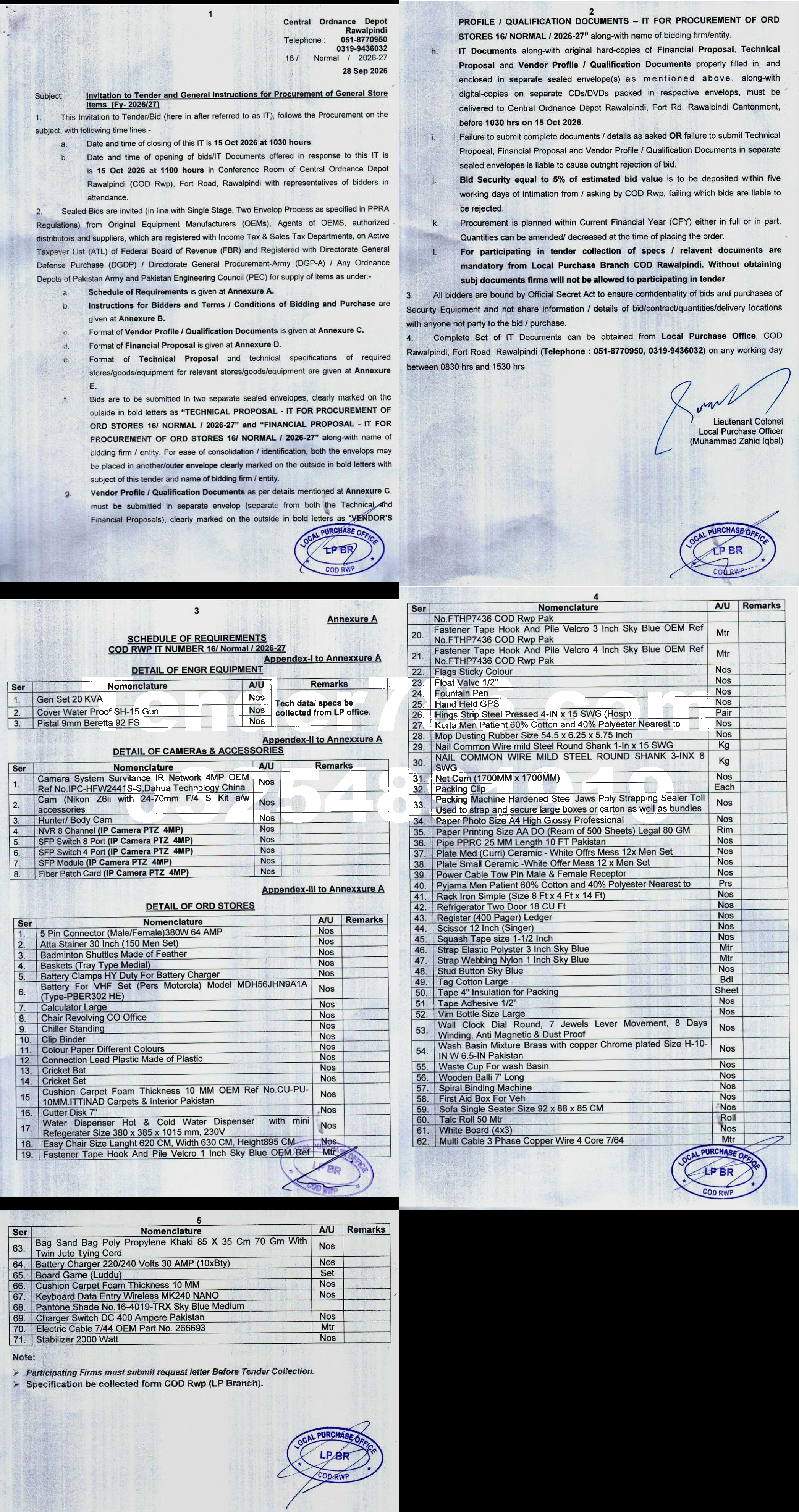 Tender Document