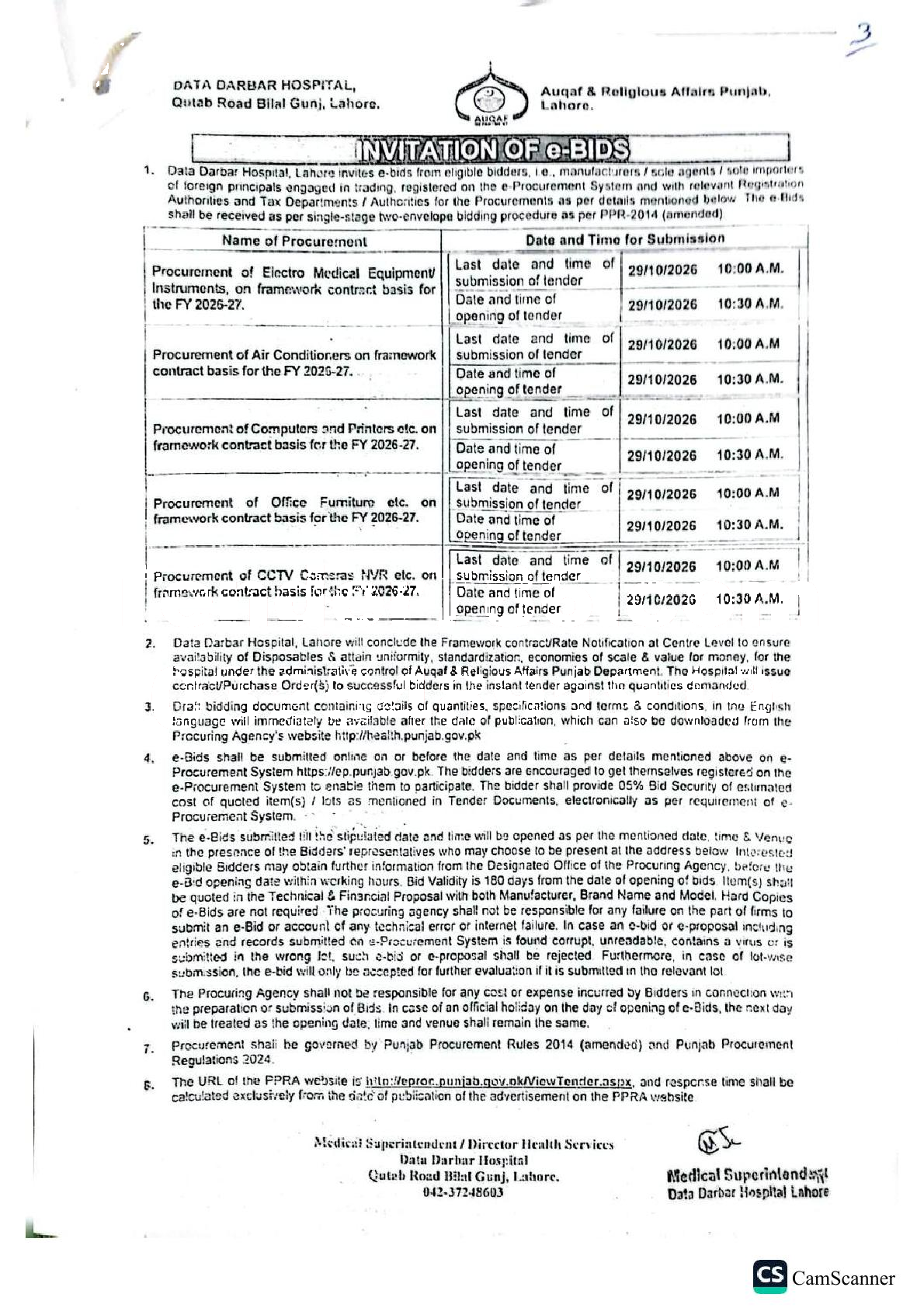 Tender Document