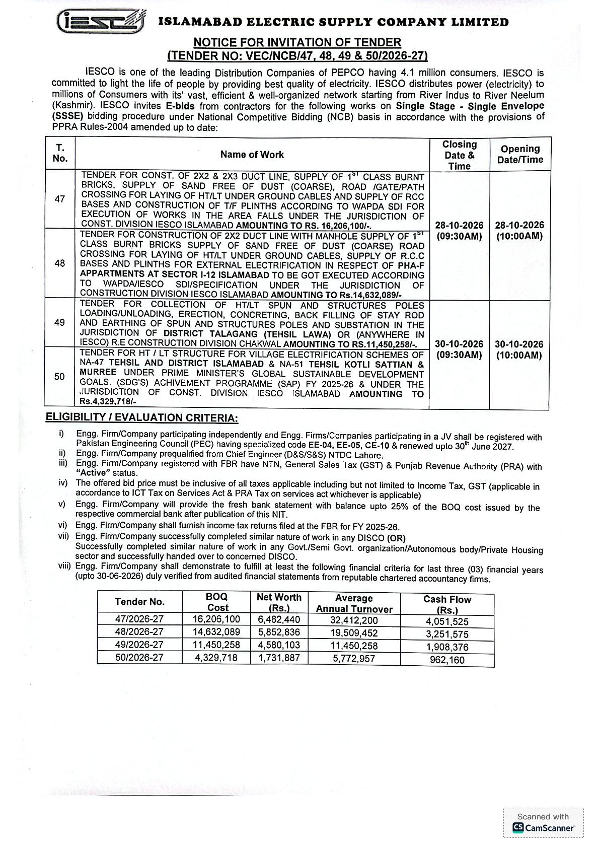 Tender Document