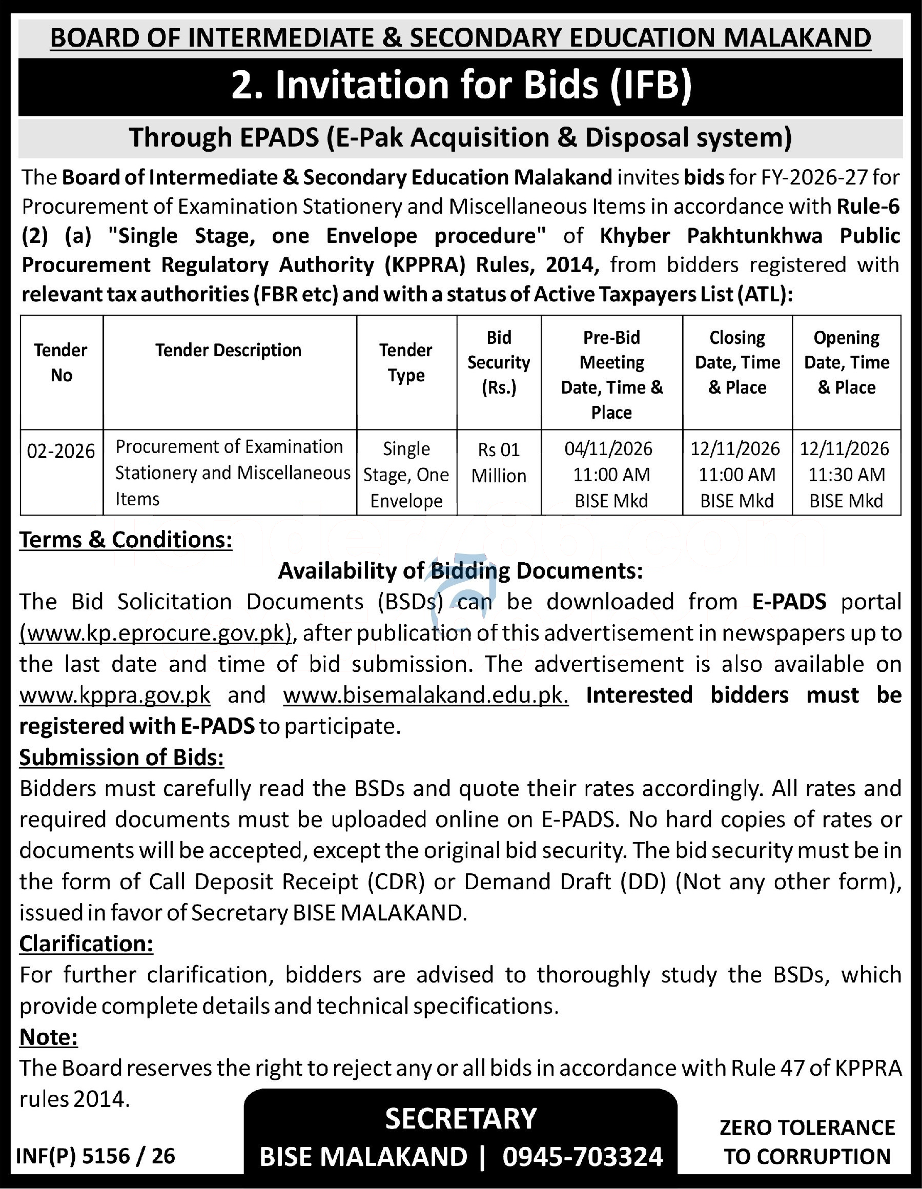 Tender Document
