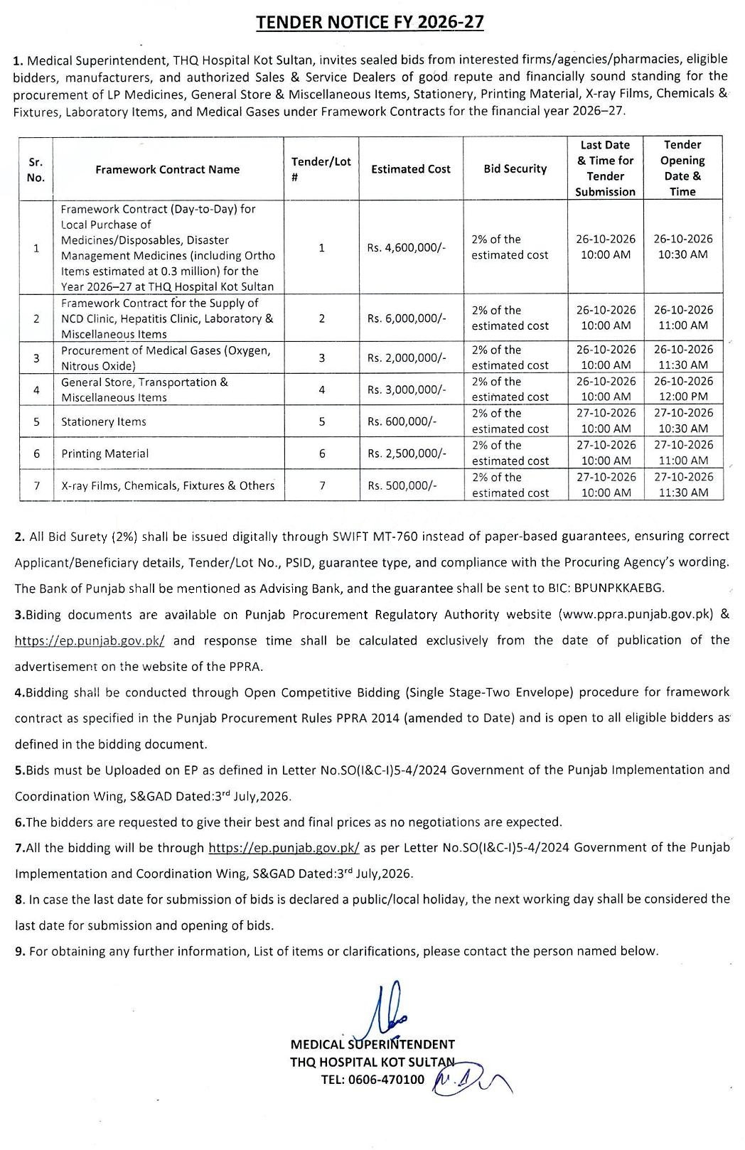Tender Document