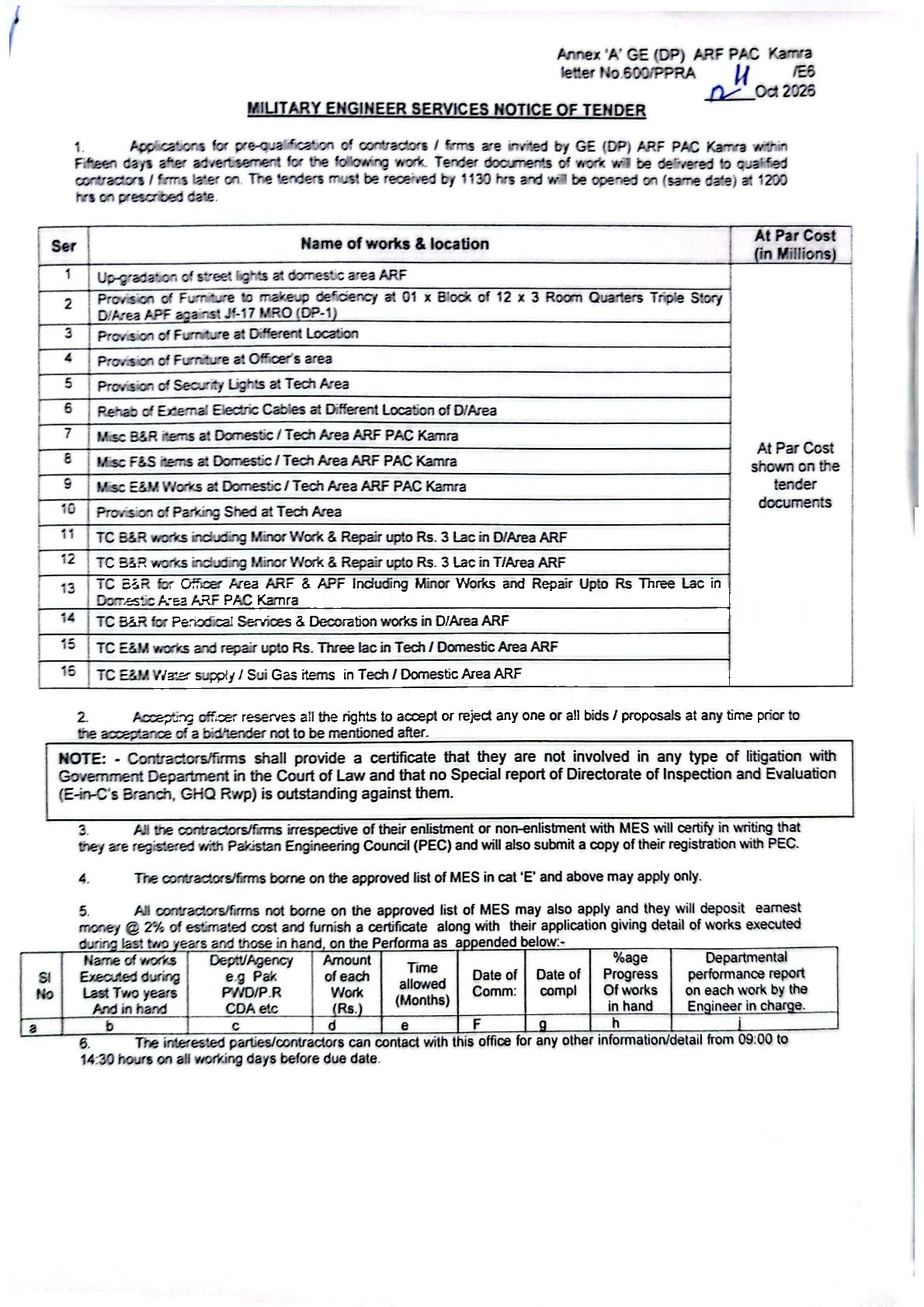Tender Document