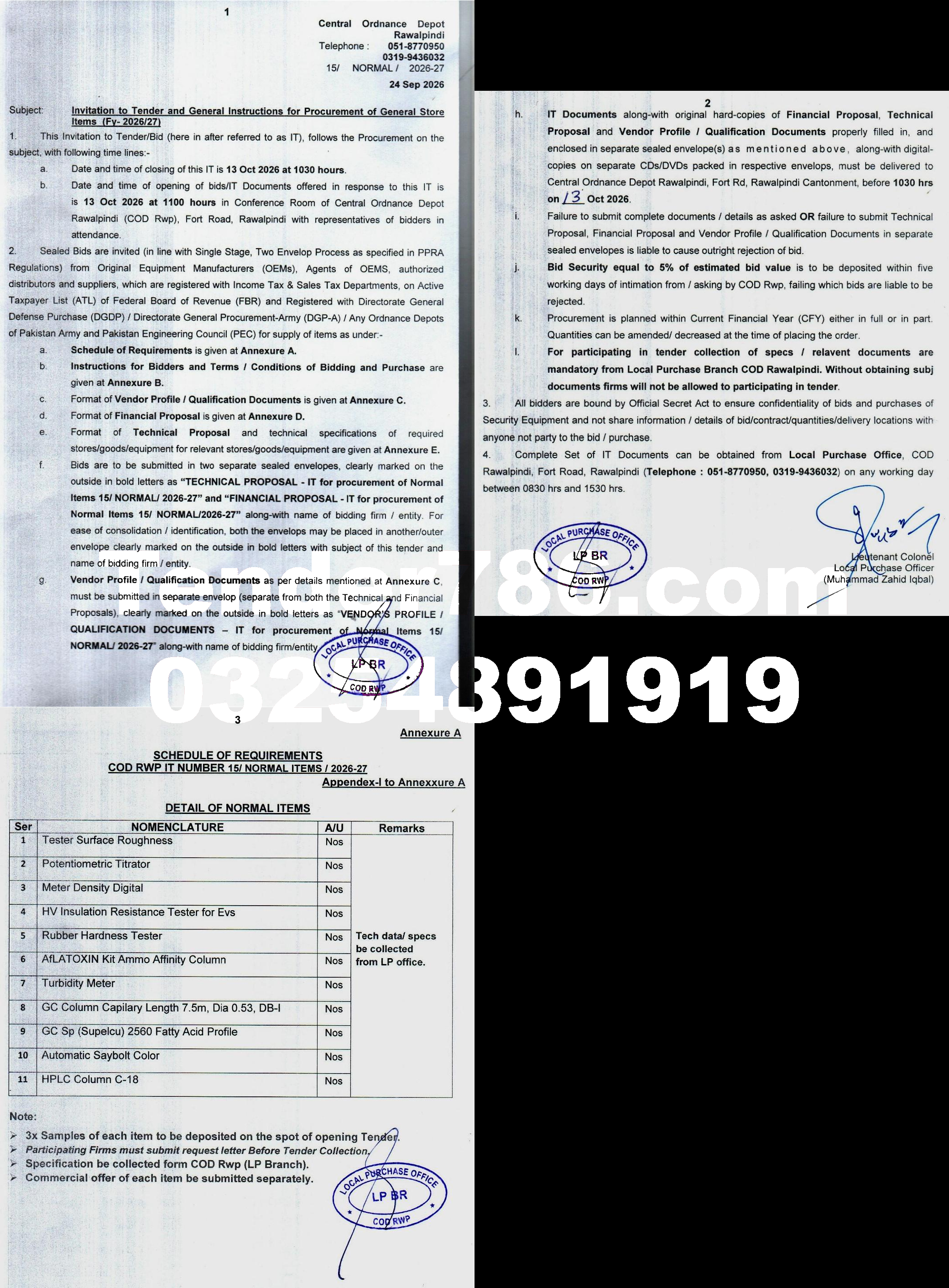 Tender Document