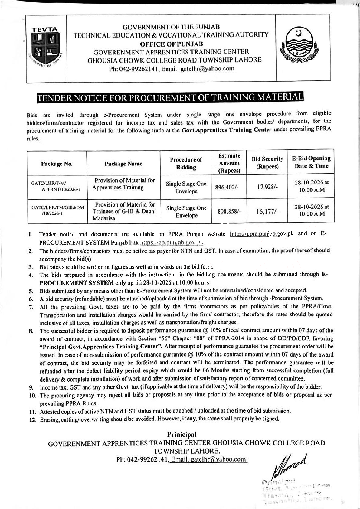Tender Document