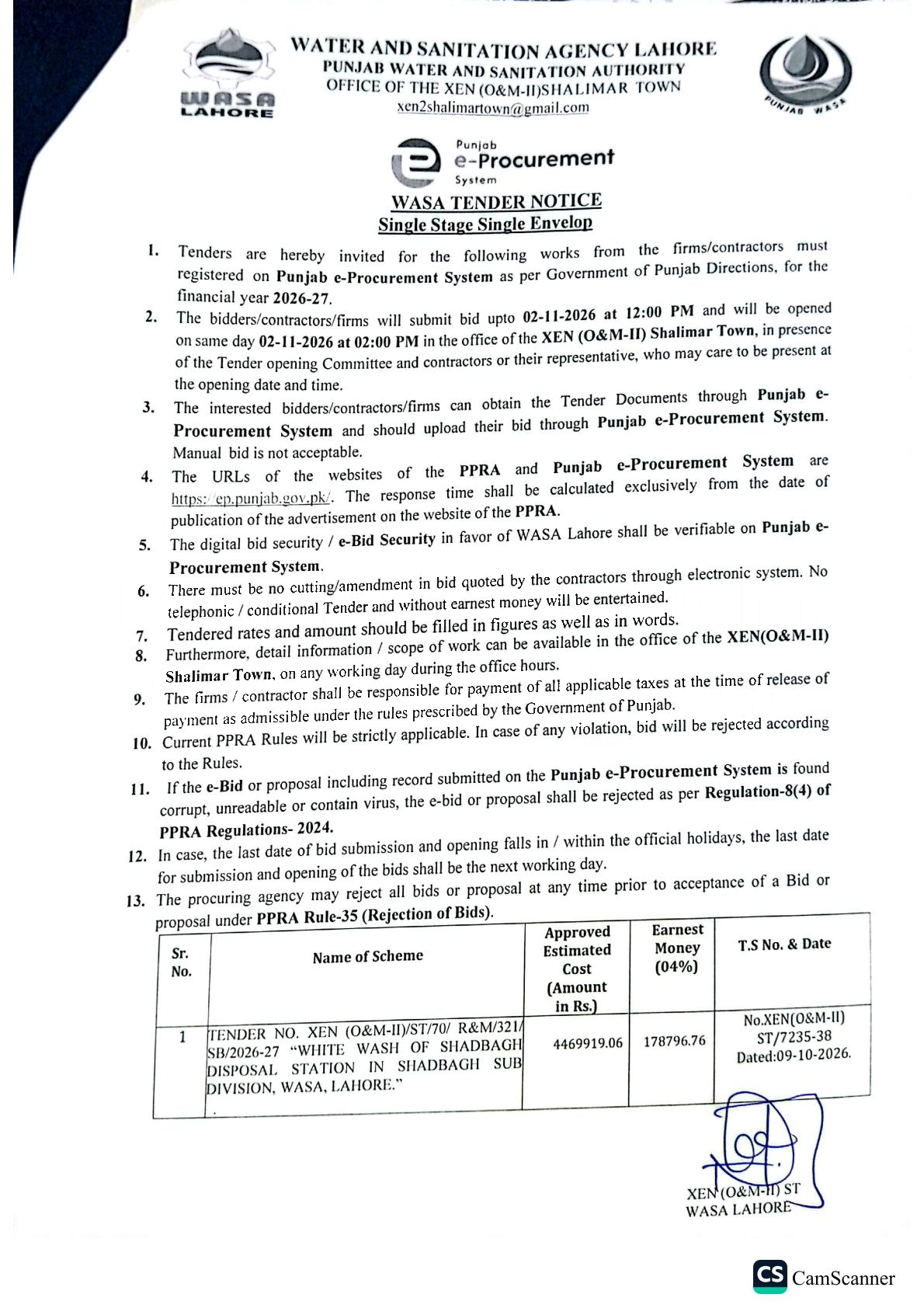 Tender Document