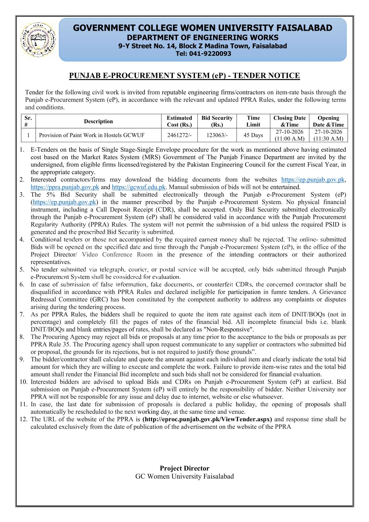 Tender Document
