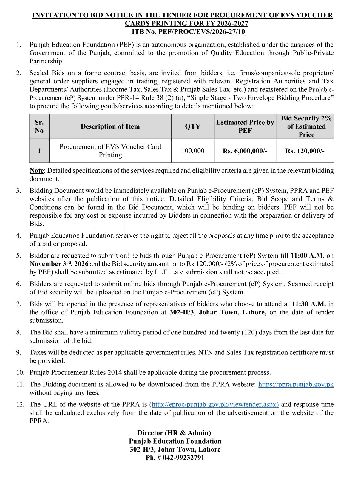 Tender Document