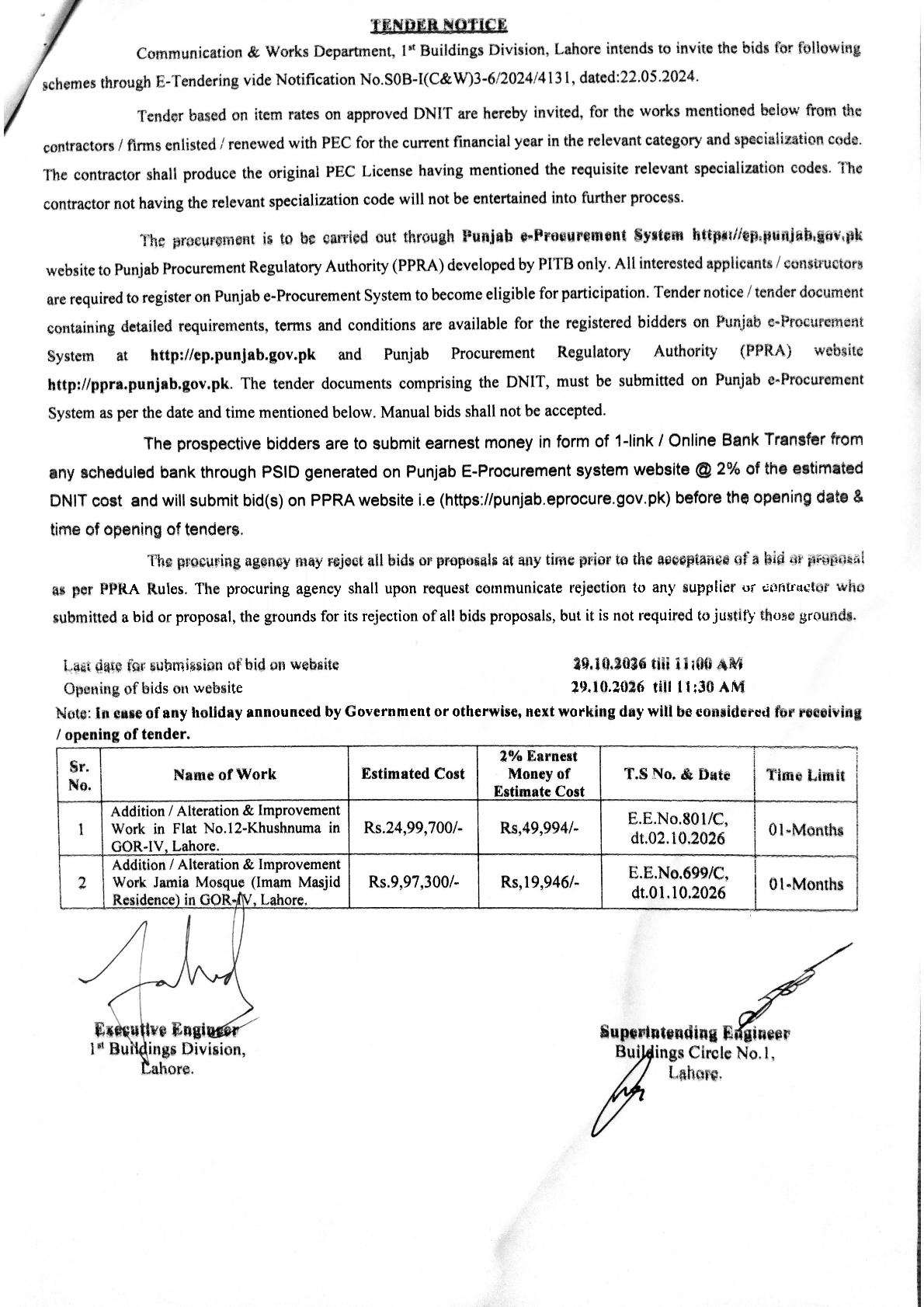 Tender Document