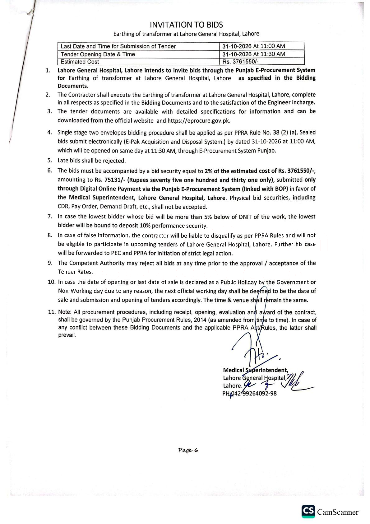 Tender Document
