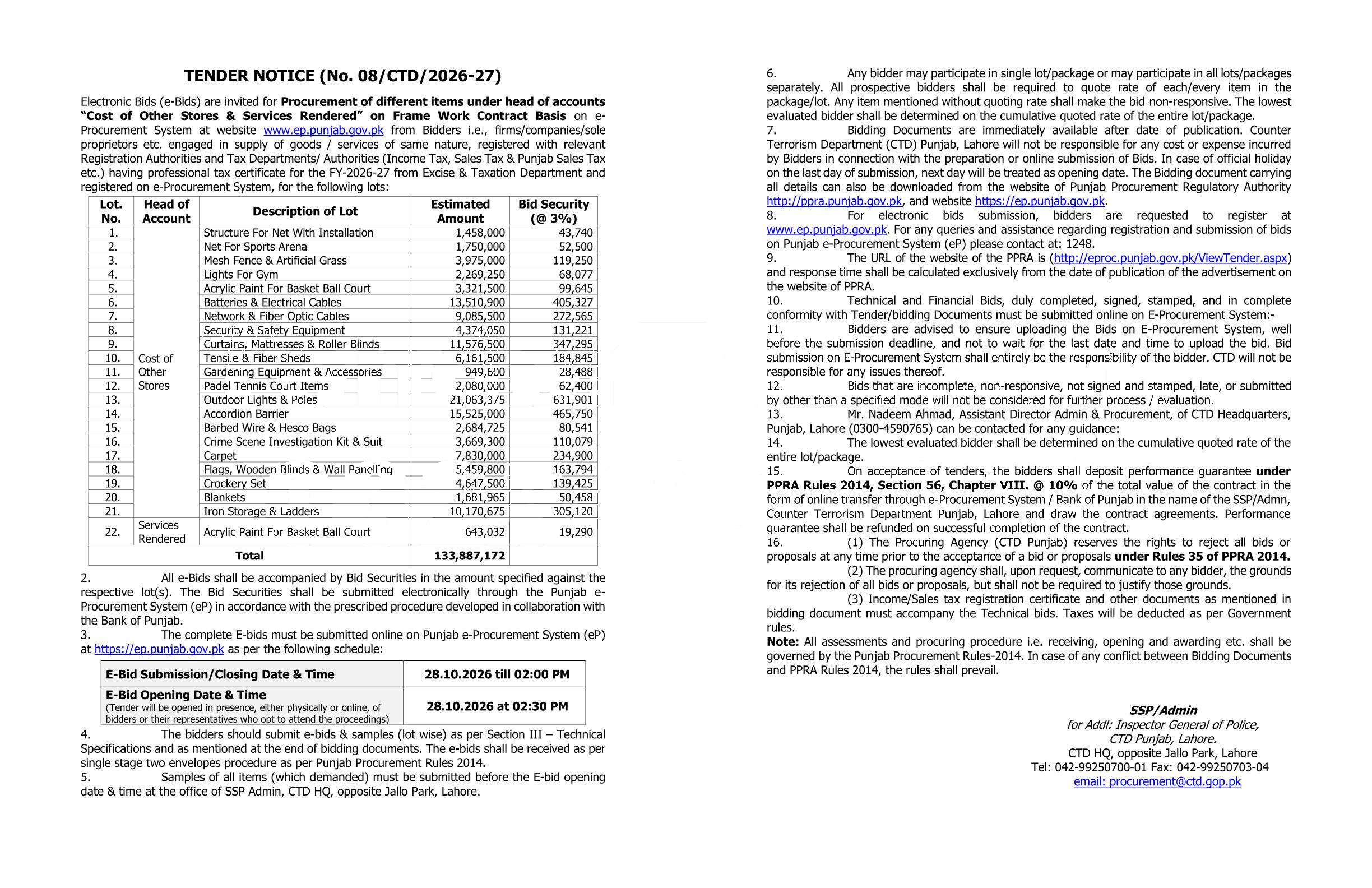 Tender Document