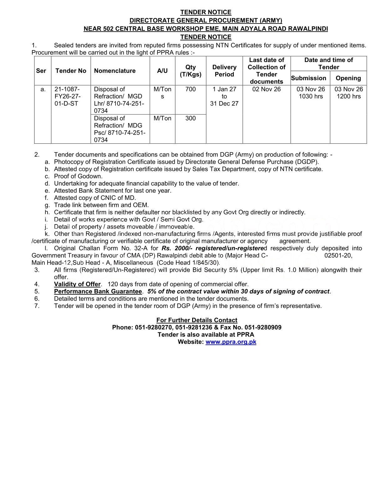 Tender Document