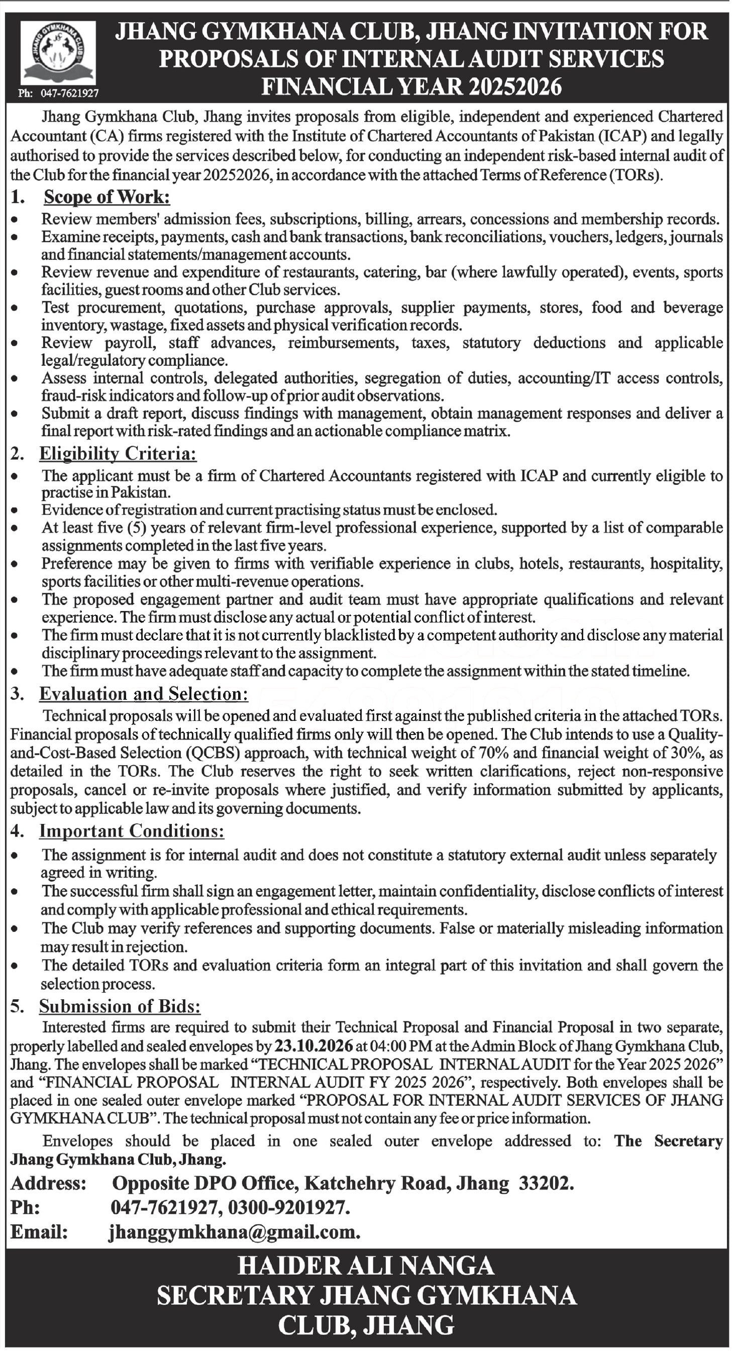 Tender Document