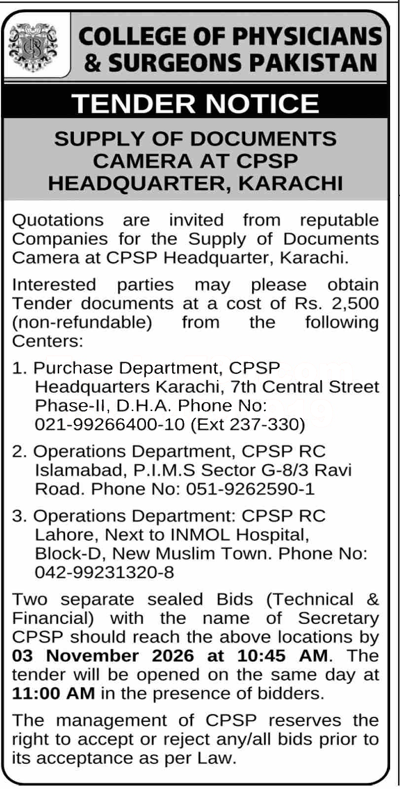Tender Document