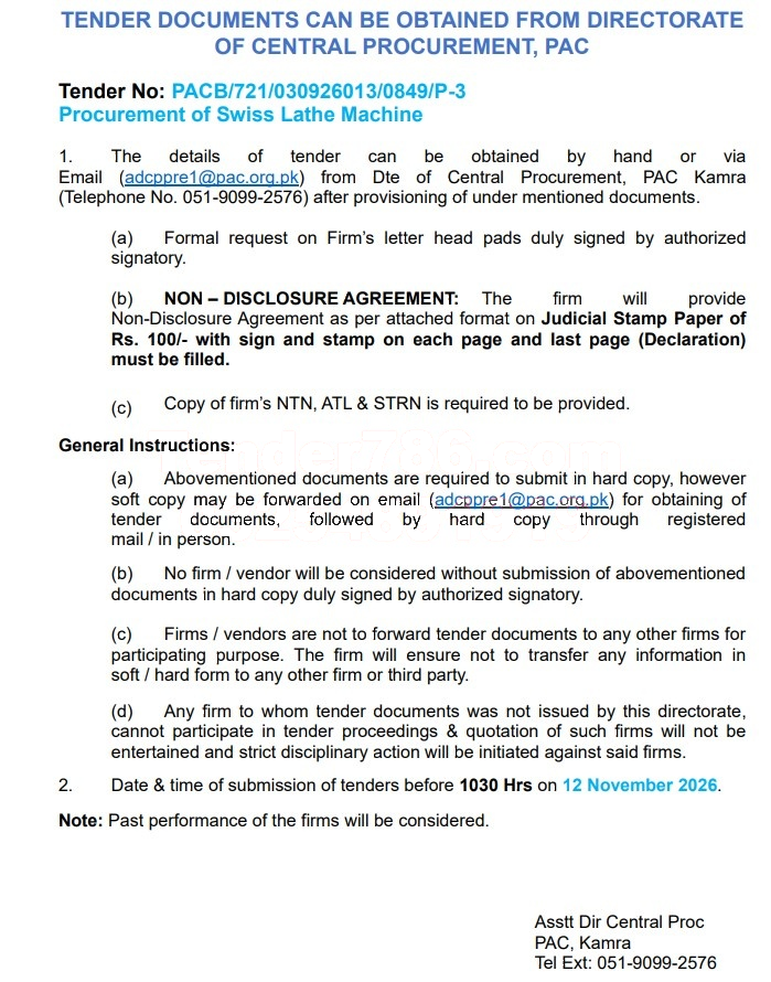 Tender Document
