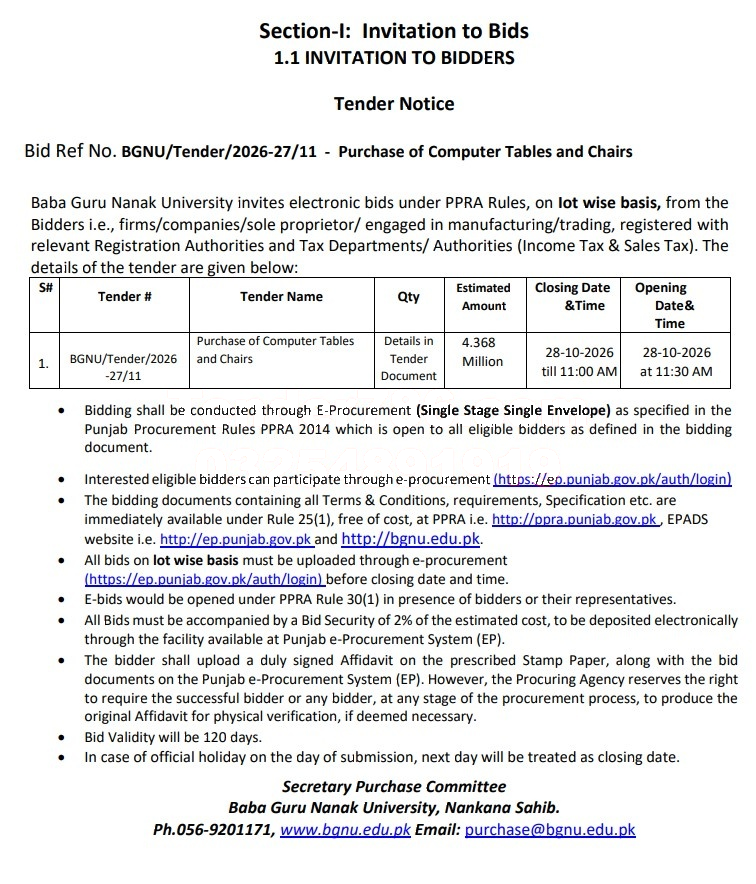 Tender Document