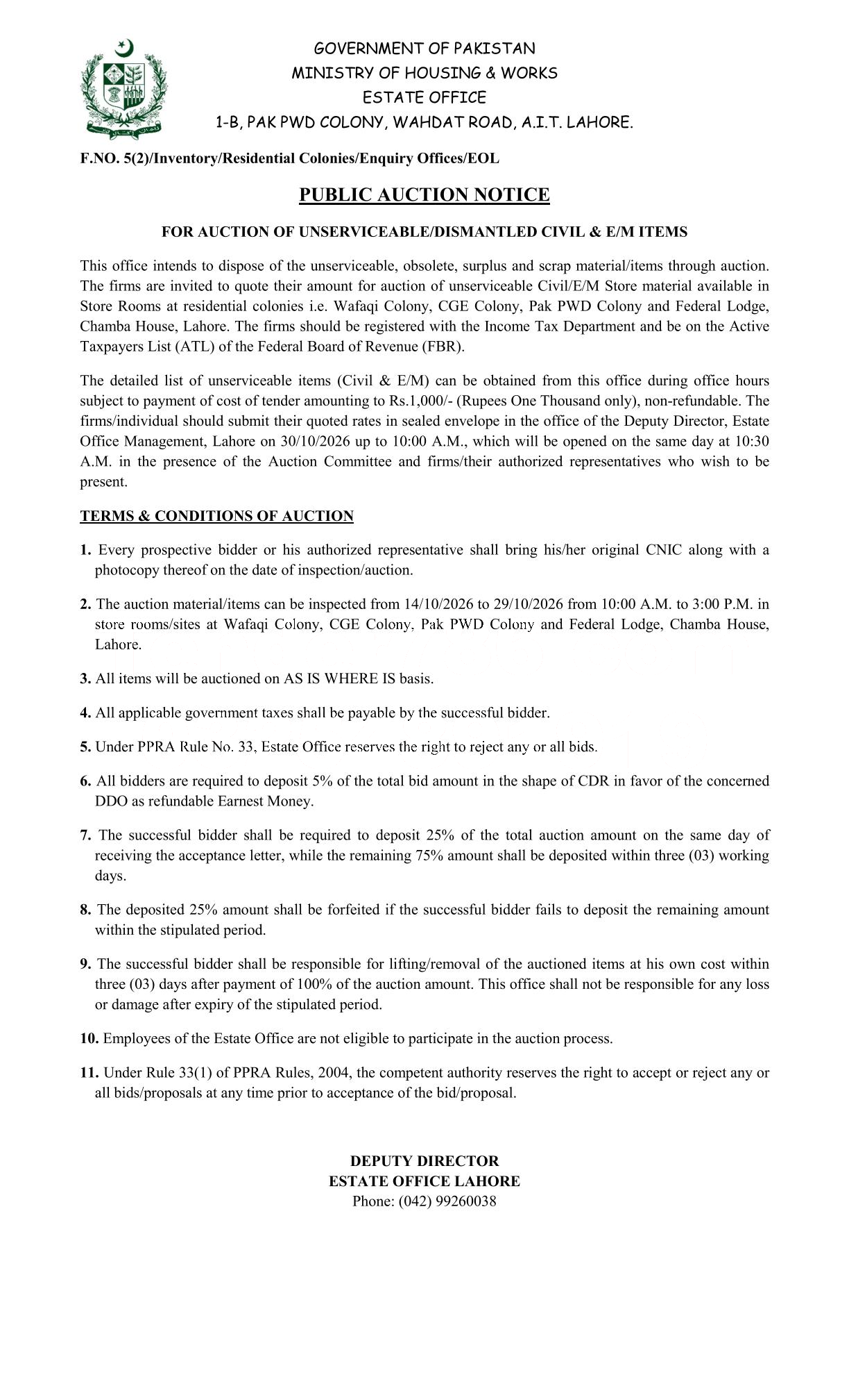 Tender Document