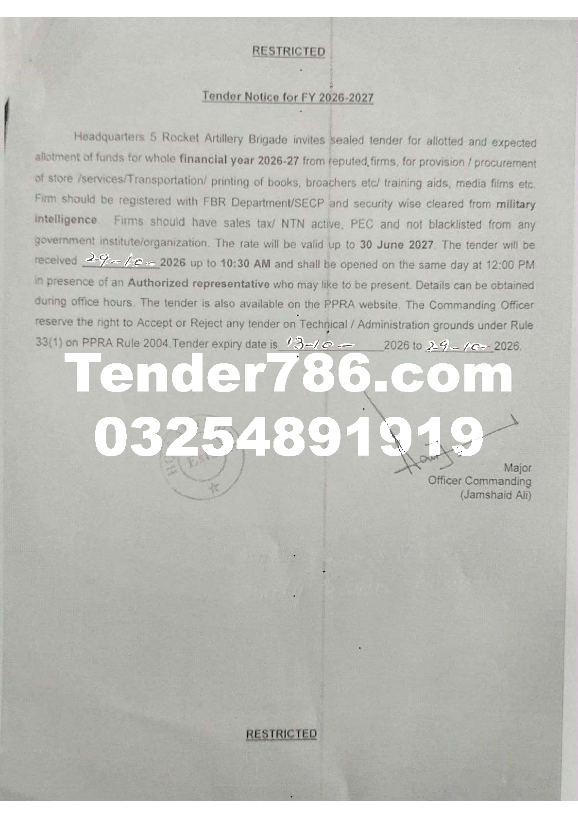 Tender Document