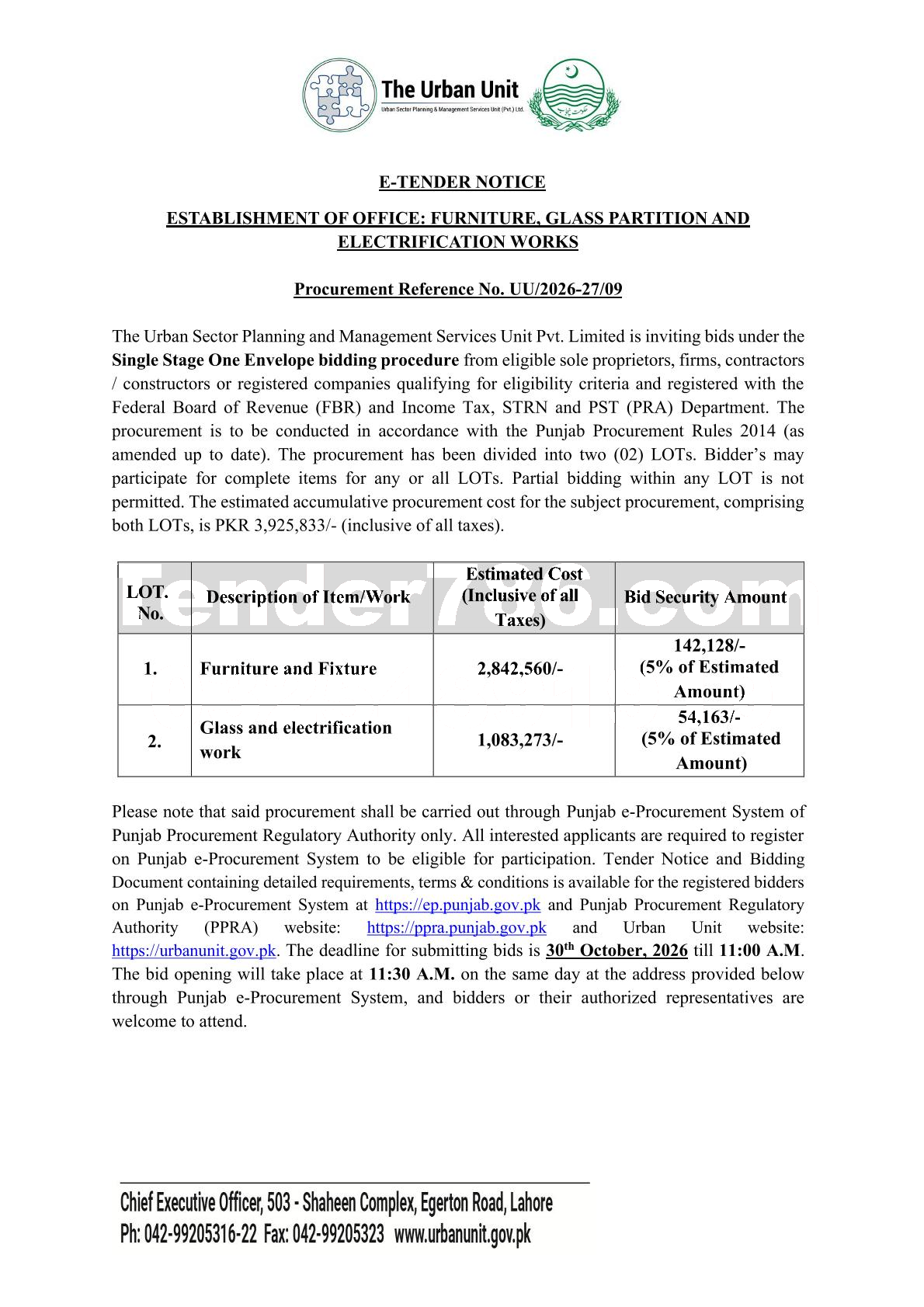 Tender Document
