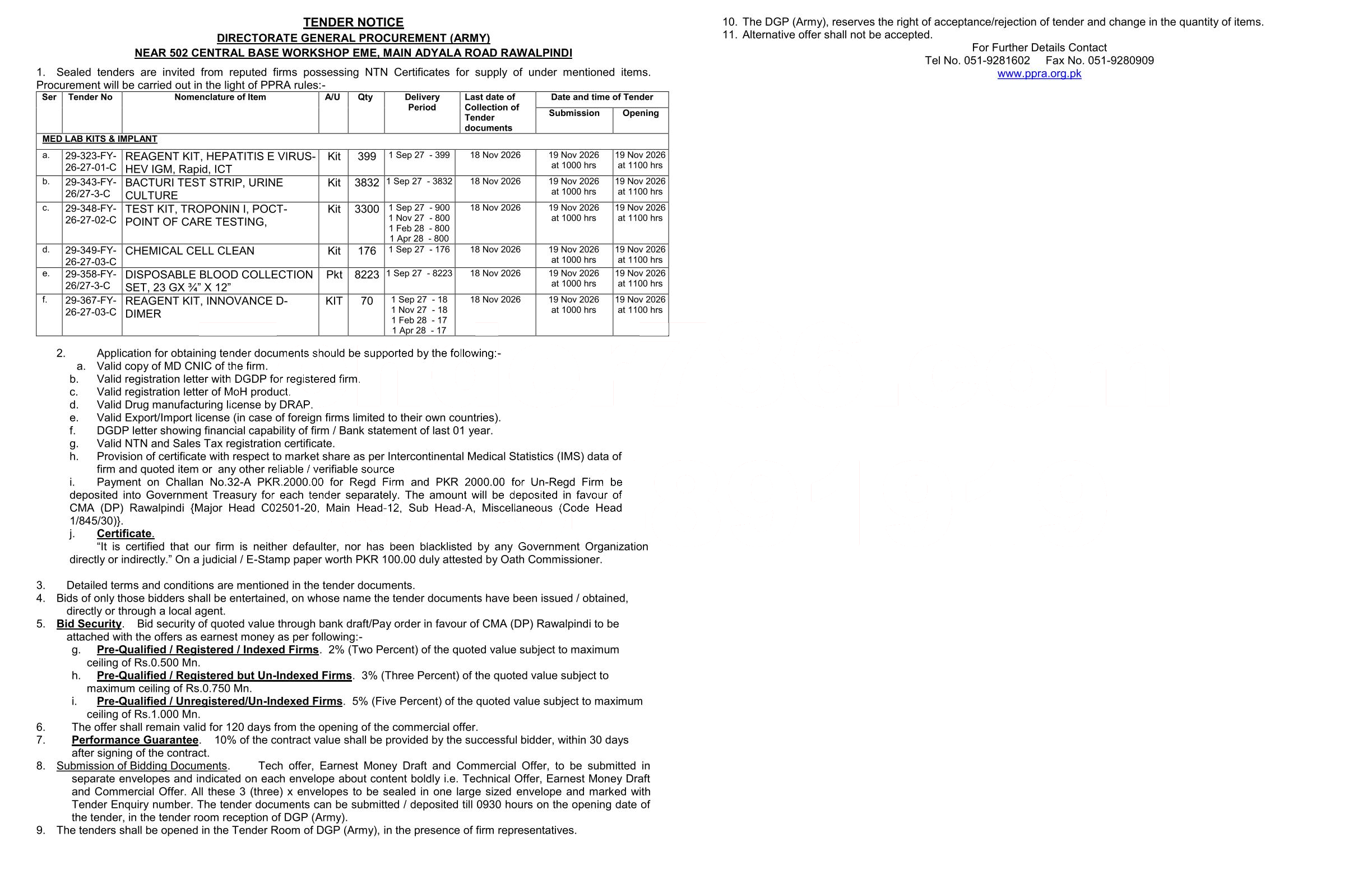 Tender Document