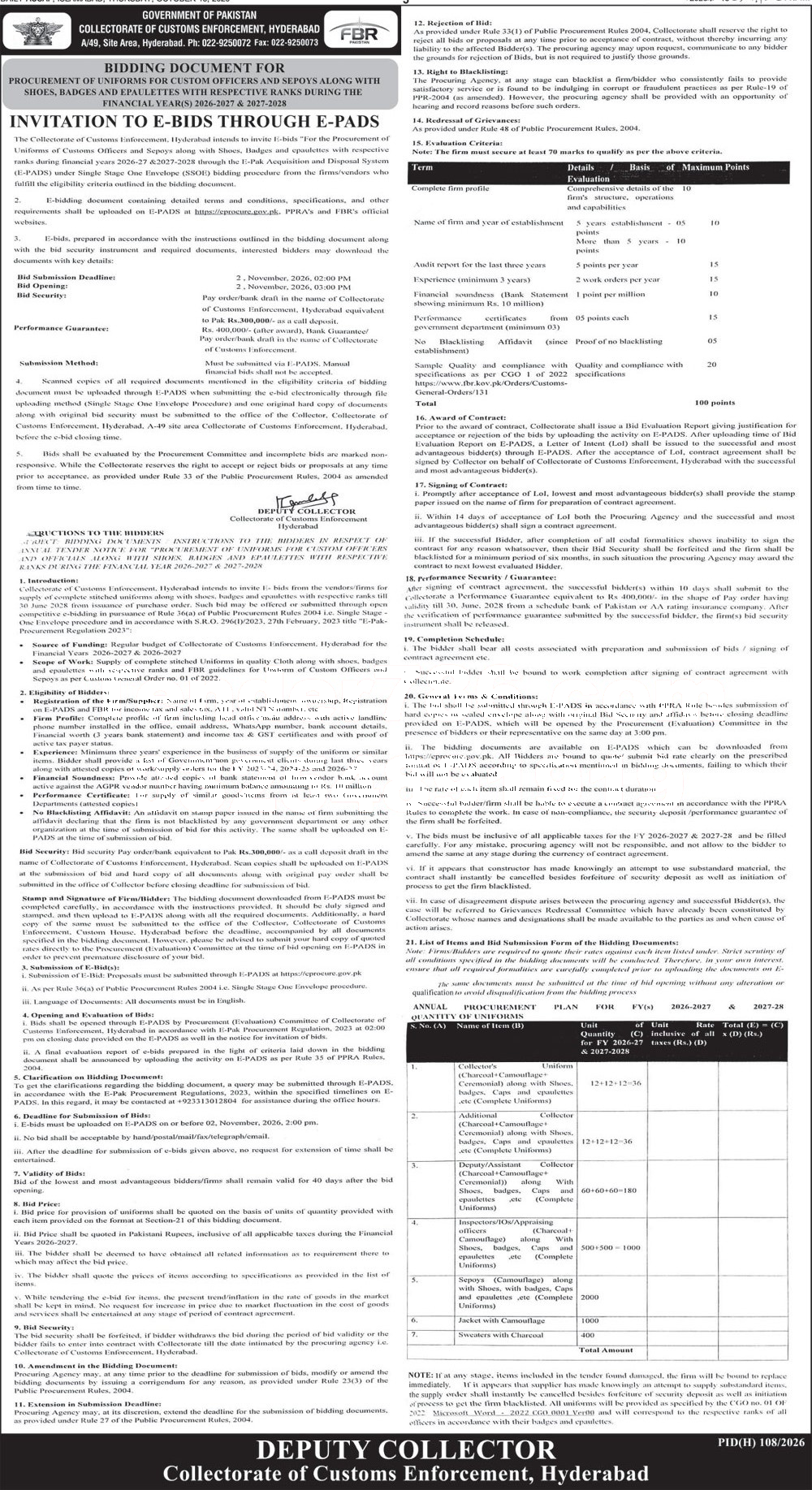 Tender Document