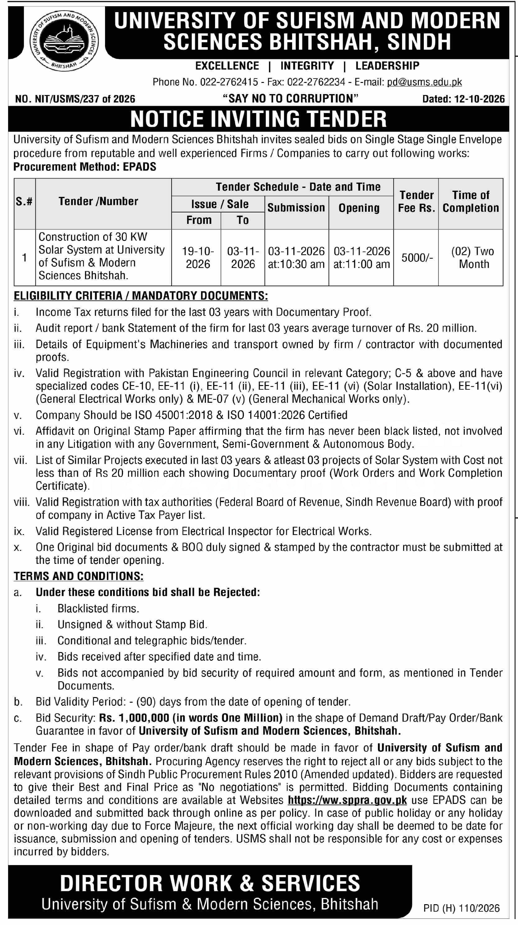 Tender Document