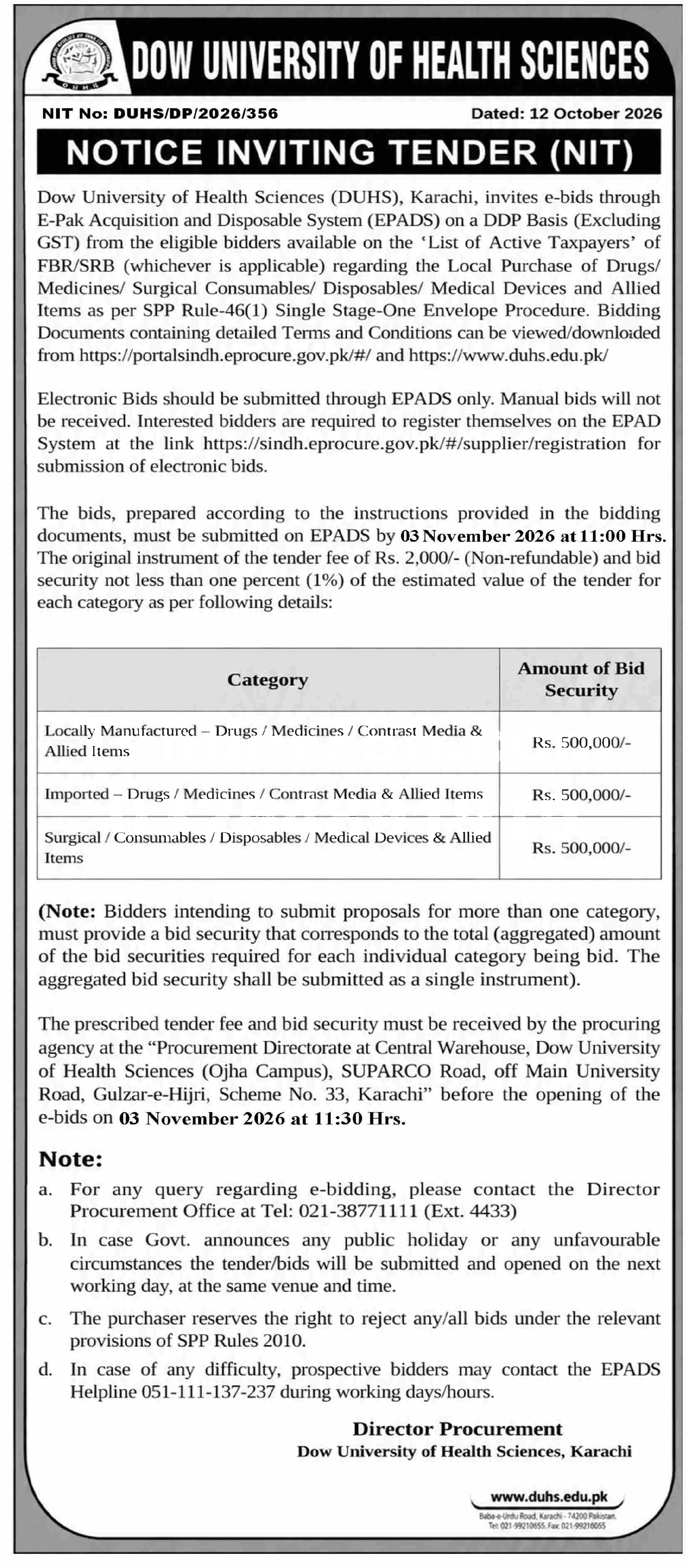 Tender Document