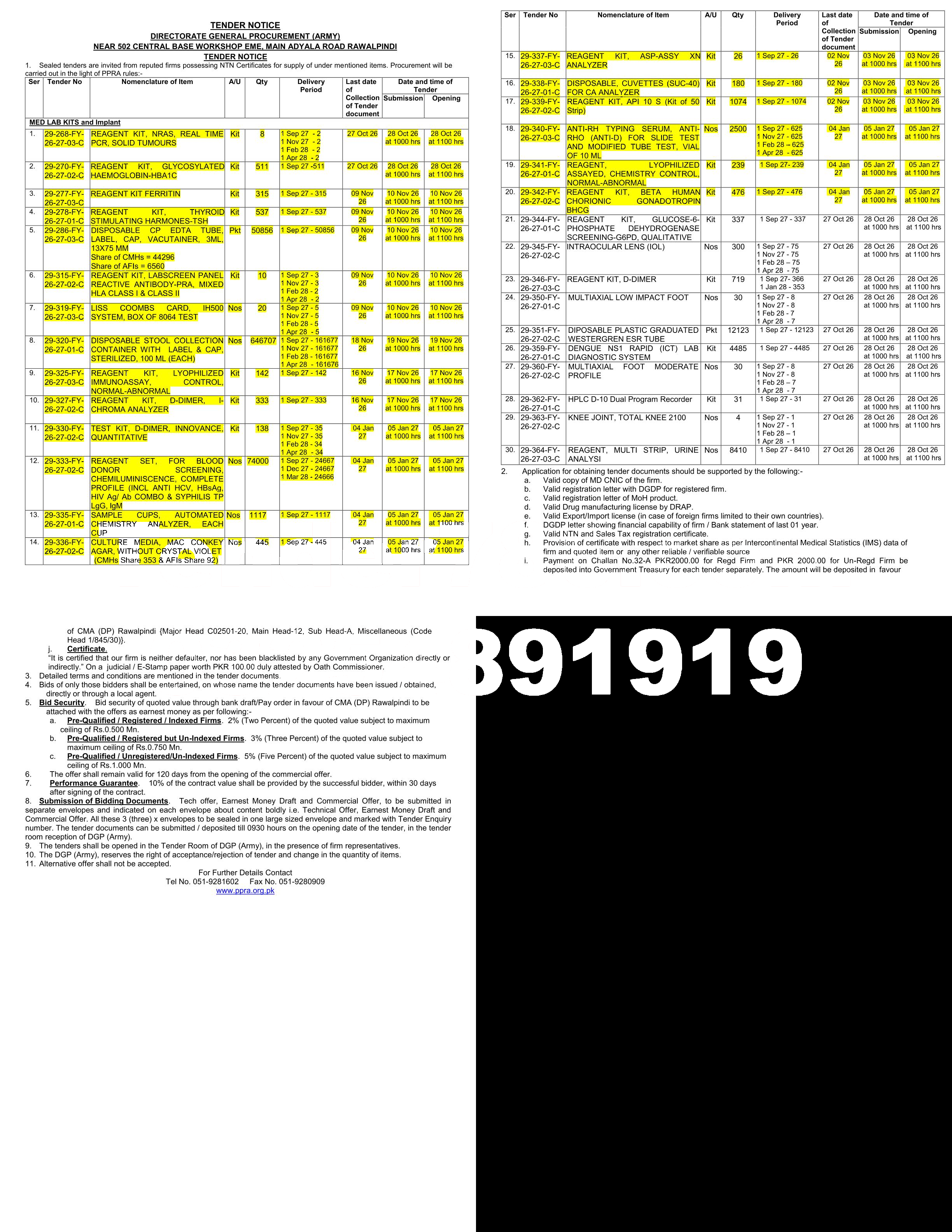 Tender Document
