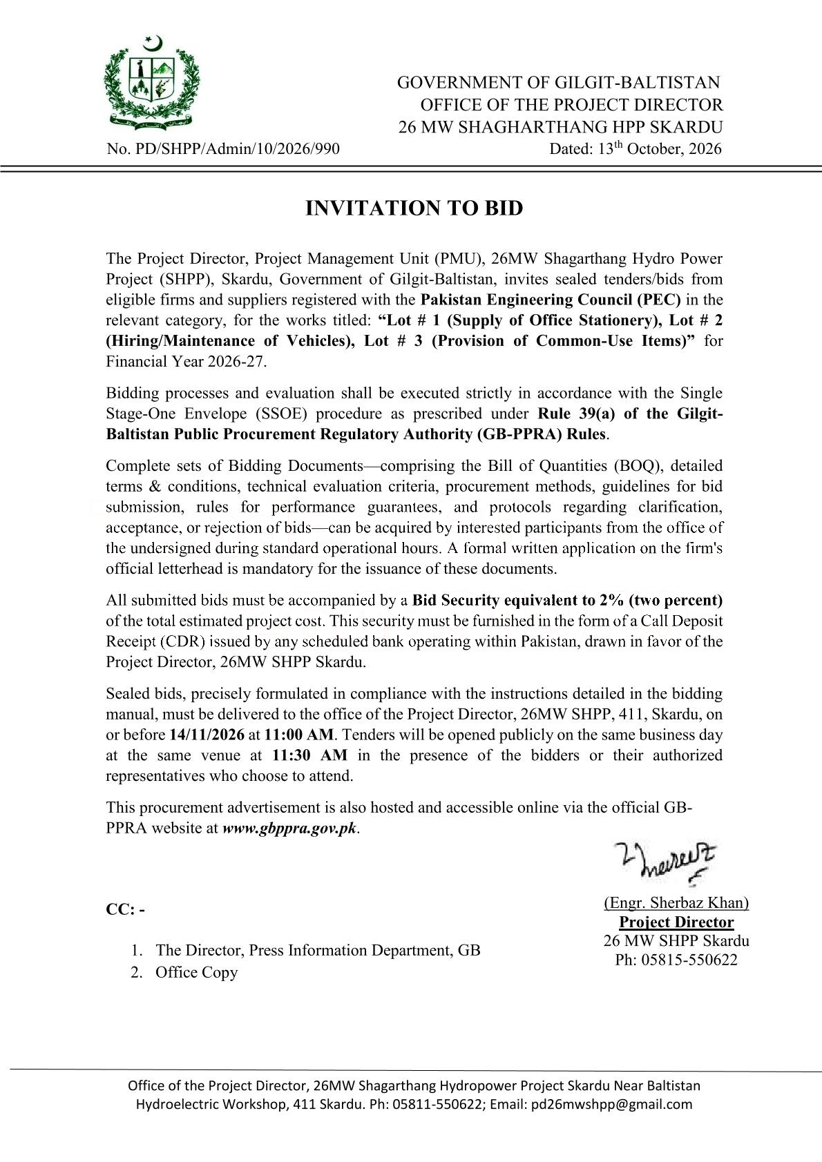 Tender Document