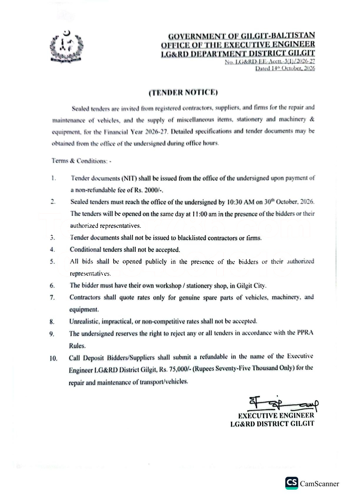 Tender Document