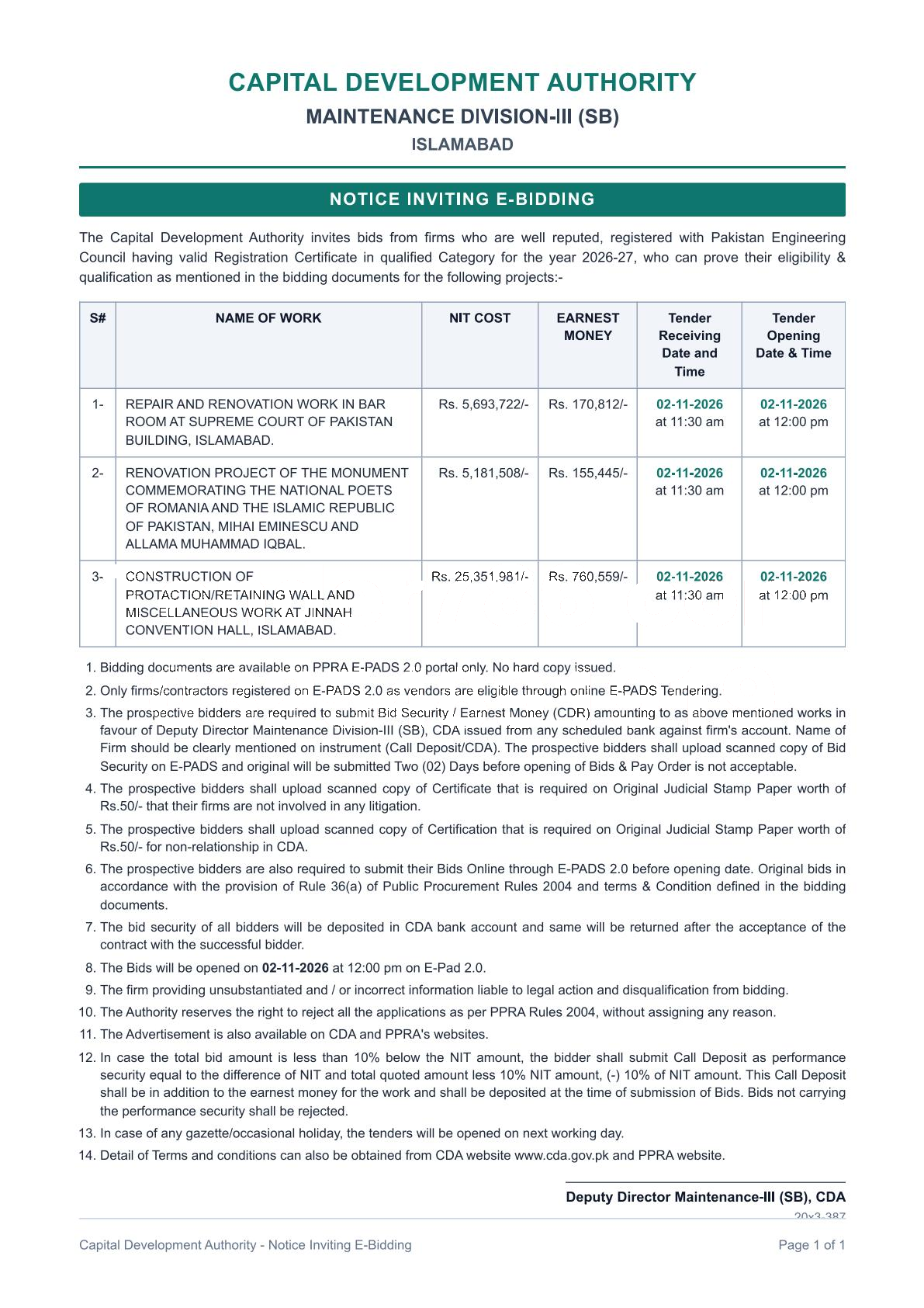 Tender Document