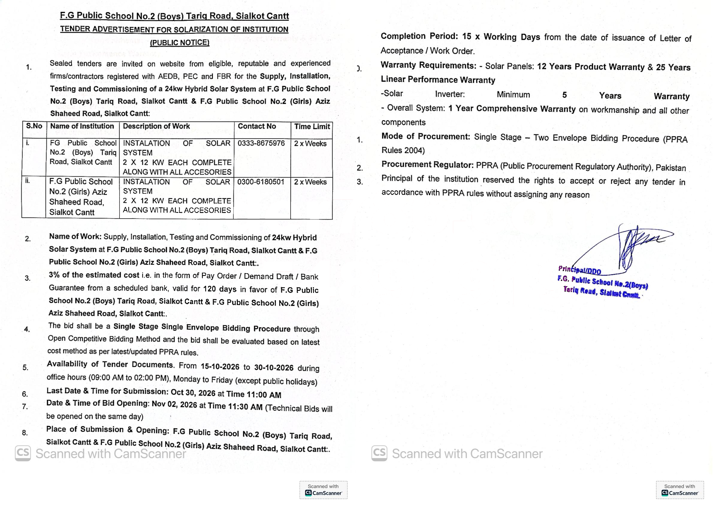 Tender Document